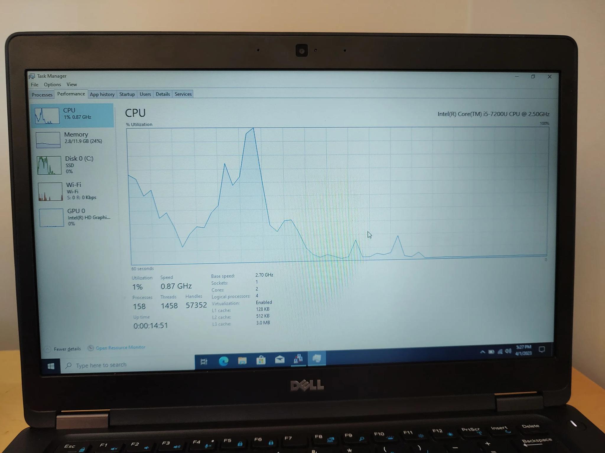 Dell Latitude 5480 14 IN Laptop - i5 7200u, 12GB RAM, 120GB SSD, Backlight Keyboard 