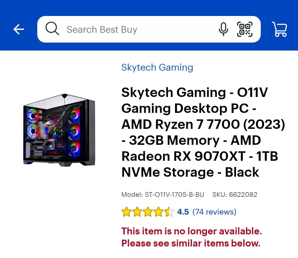 Ryzen 7 7700, RX 9070XT, 32g DDR5