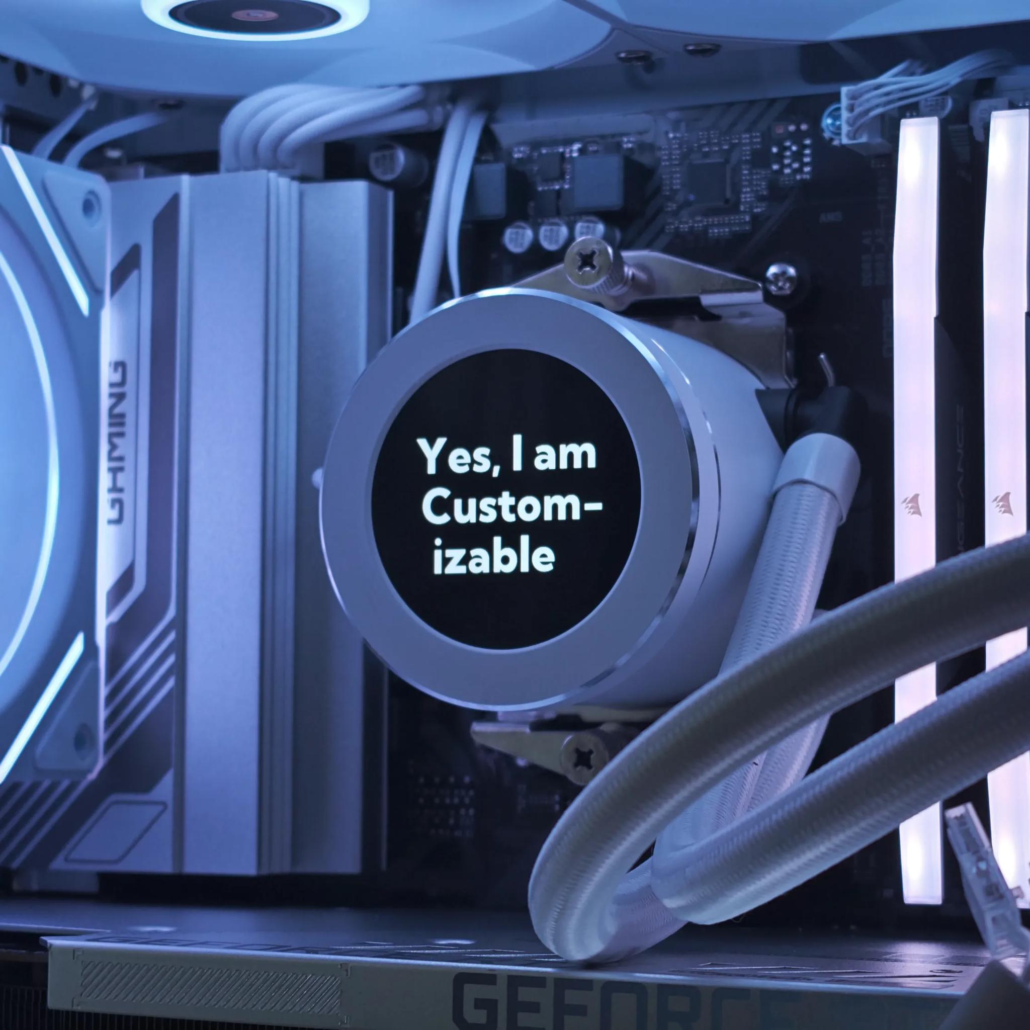 RTX 3080, Ryzen 7 7800X3D, 32GB DDR5, Customizable 2.1" LCD | 1440P/4K Gaming PC