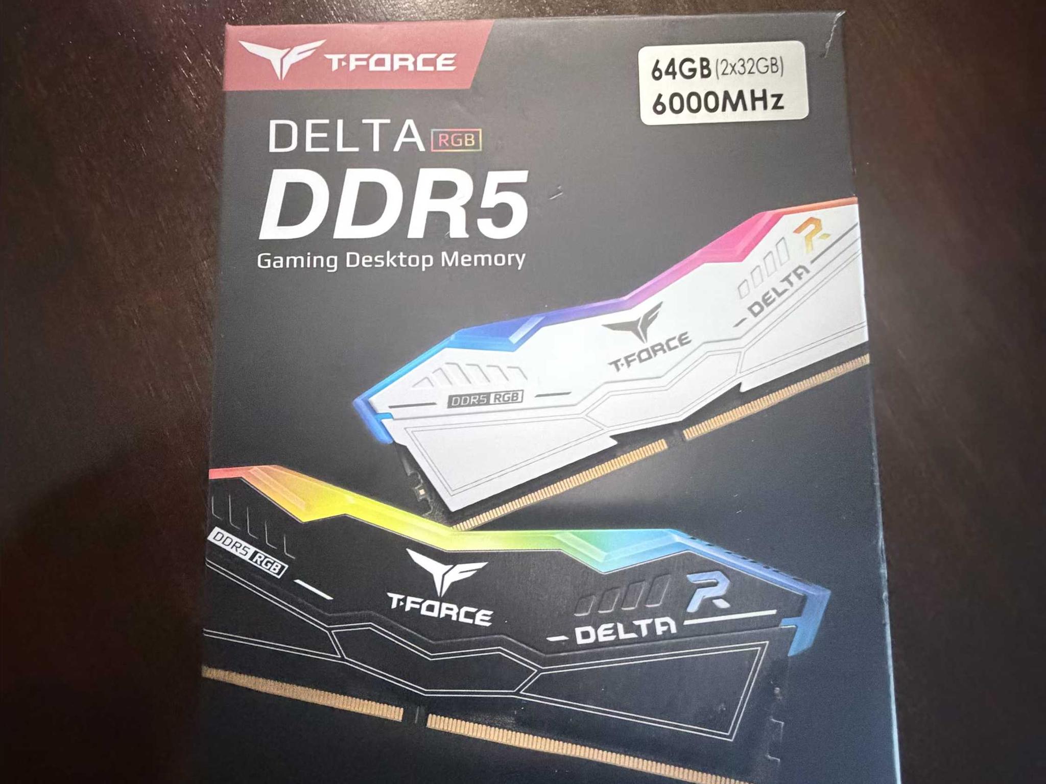 TEAMGROUP T-Force Delta RGB 64GB (2x32GB) DDR5 6000MHz CL38