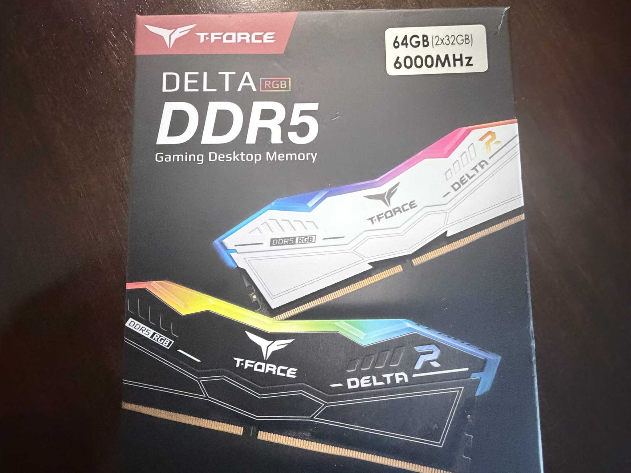 TEAMGROUP T-Force Delta RGB 64GB (2x32GB) DDR5 6000MHz CL38