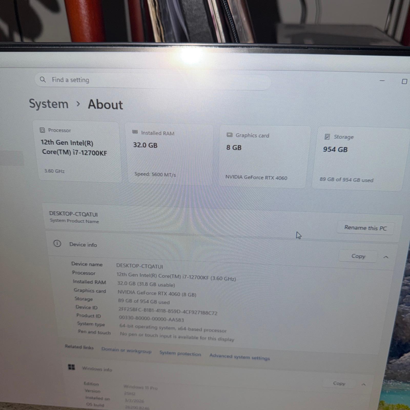 i7 12700KF, 32GB DDR5, RTX 4060, 1 TB M.2 Gaming System