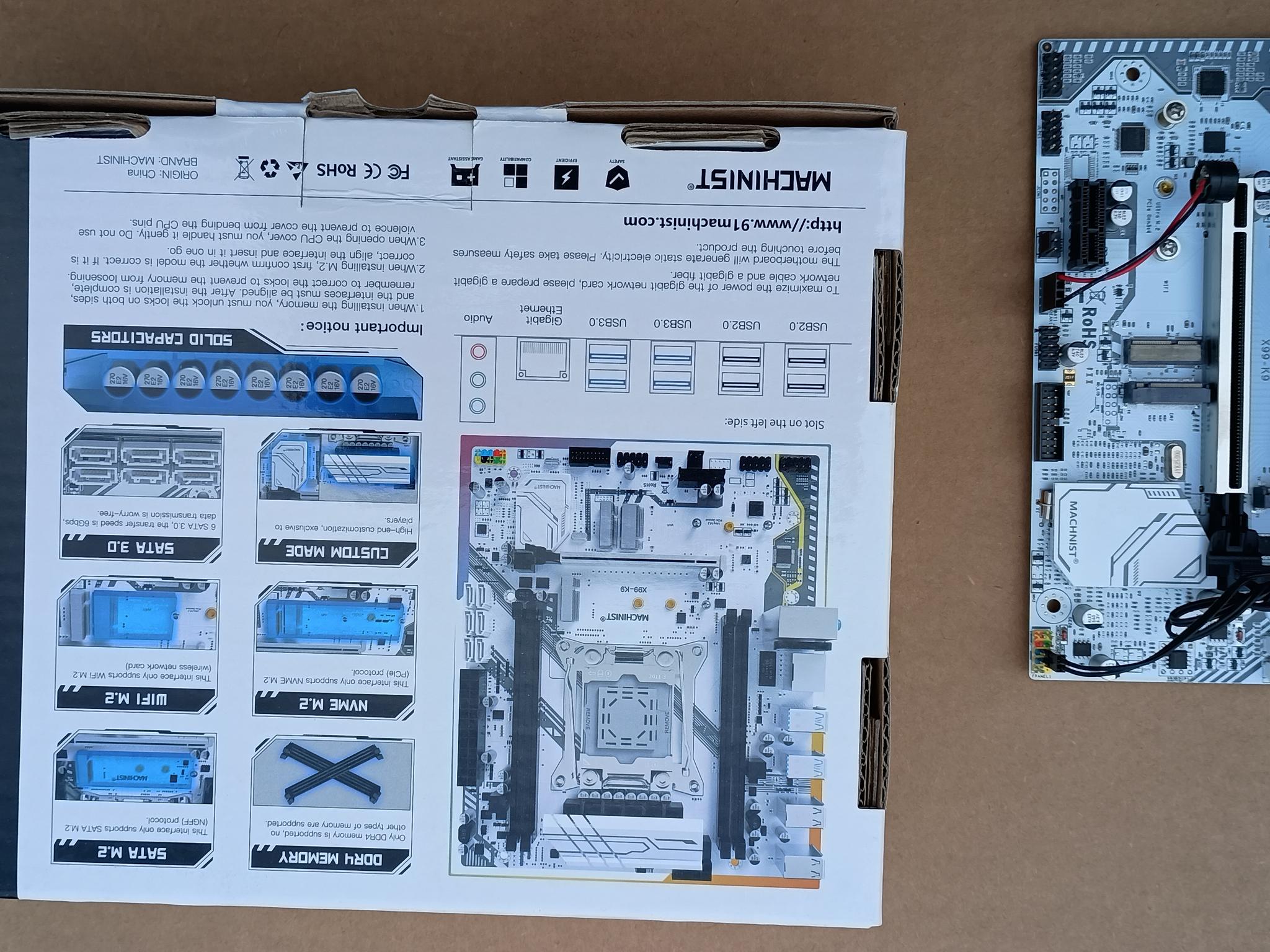 Machinist X99 K9 MB /W Xeon E5-2660 v4 & 8GB DDR4 Ram
