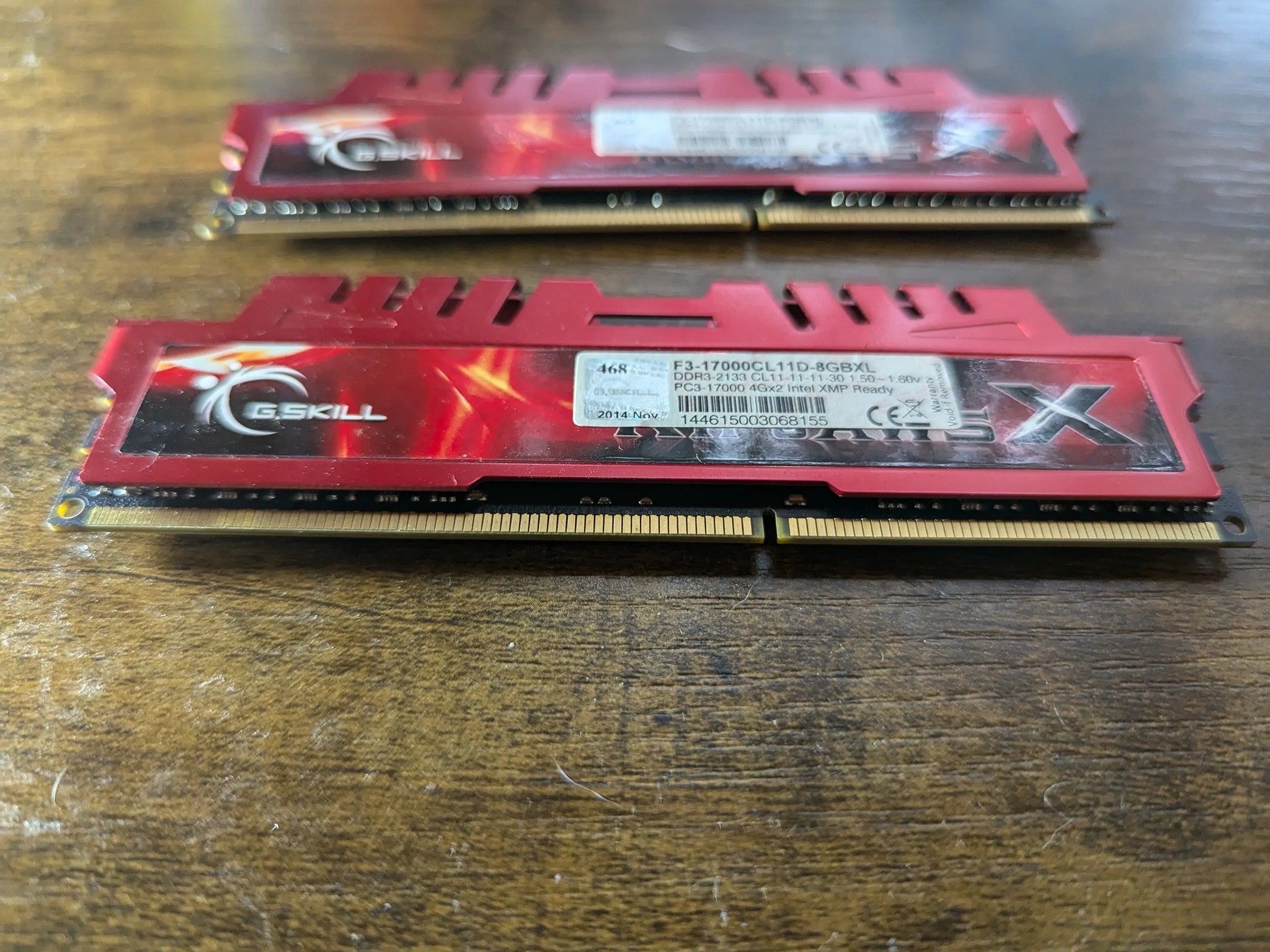 USED G.Skill Ripjaws 8G Ram 2133 MHz