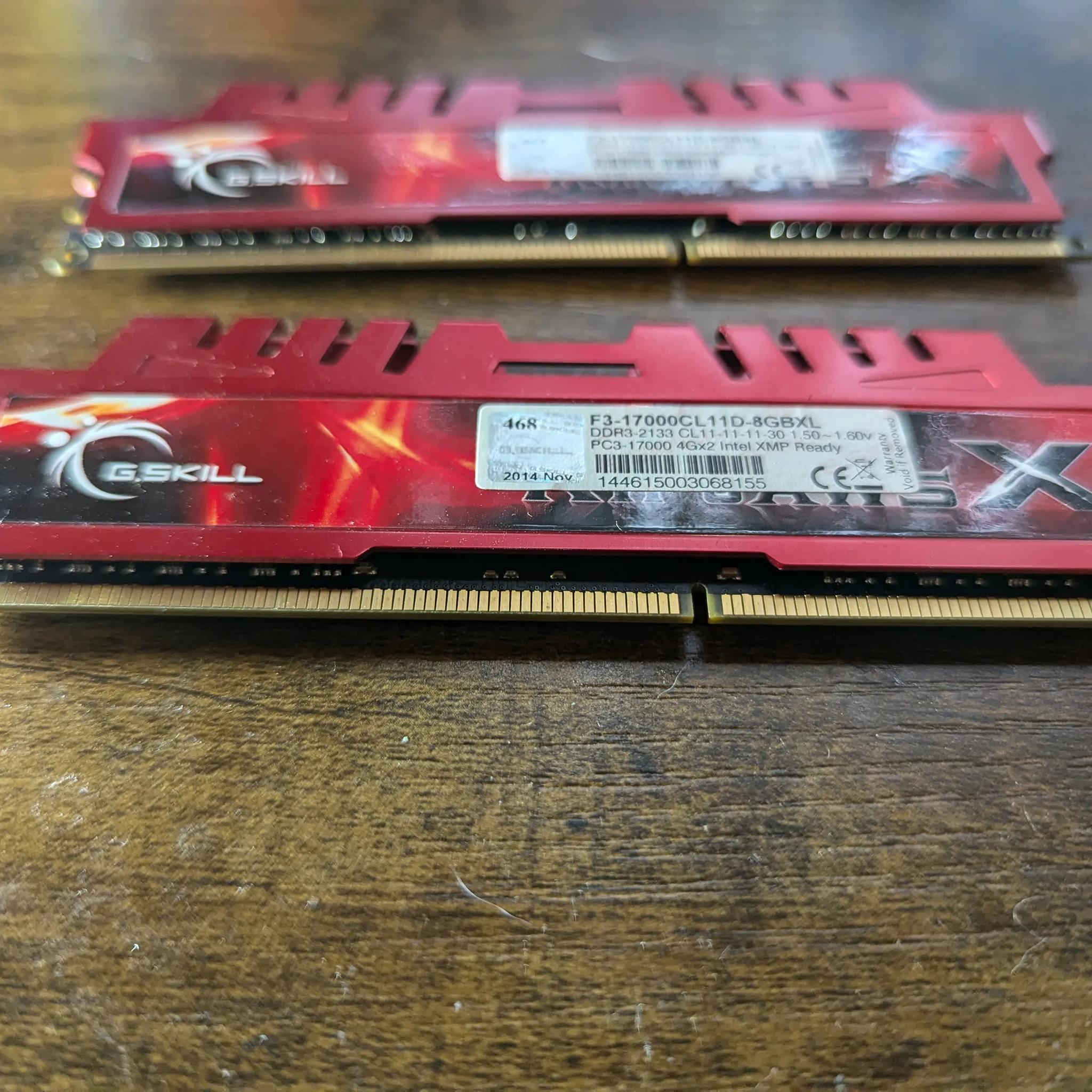 USED G.Skill Ripjaws 8G Ram 2133 MHz