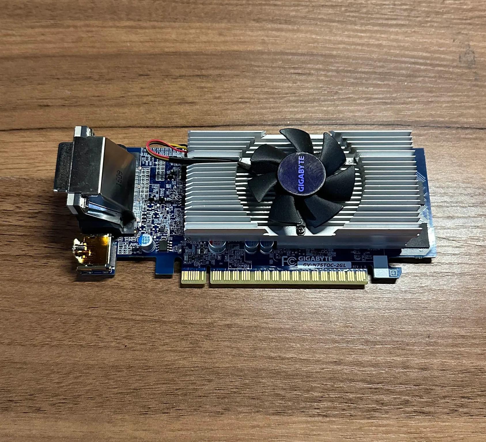 GIGABYTE NVIDIA GTX 750Ti 2GB GDDR5 Low Profile PCIE Graphics Card NOT WORKING