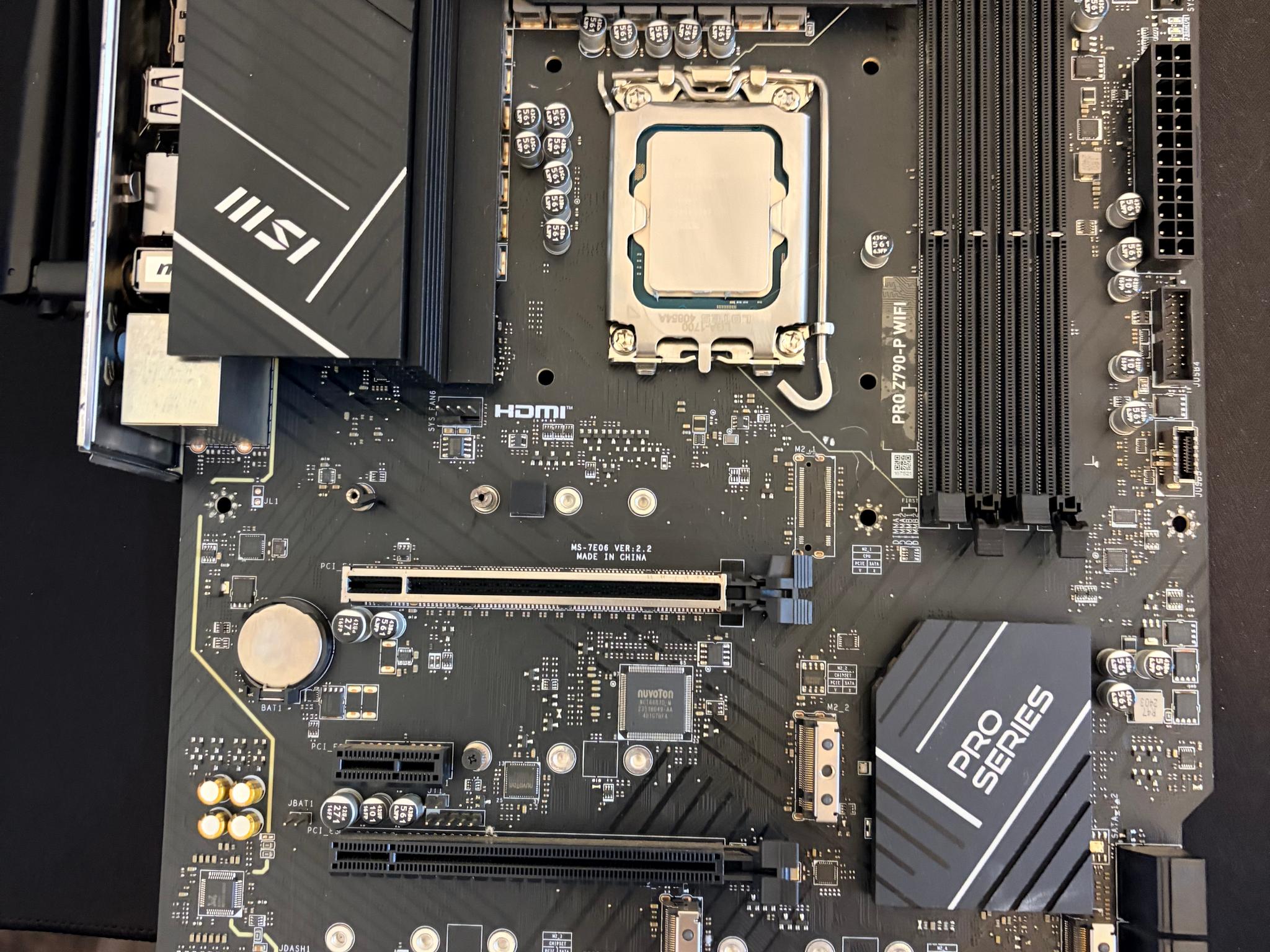 Intel Core i9-14900KF with MSi B760 motherboard