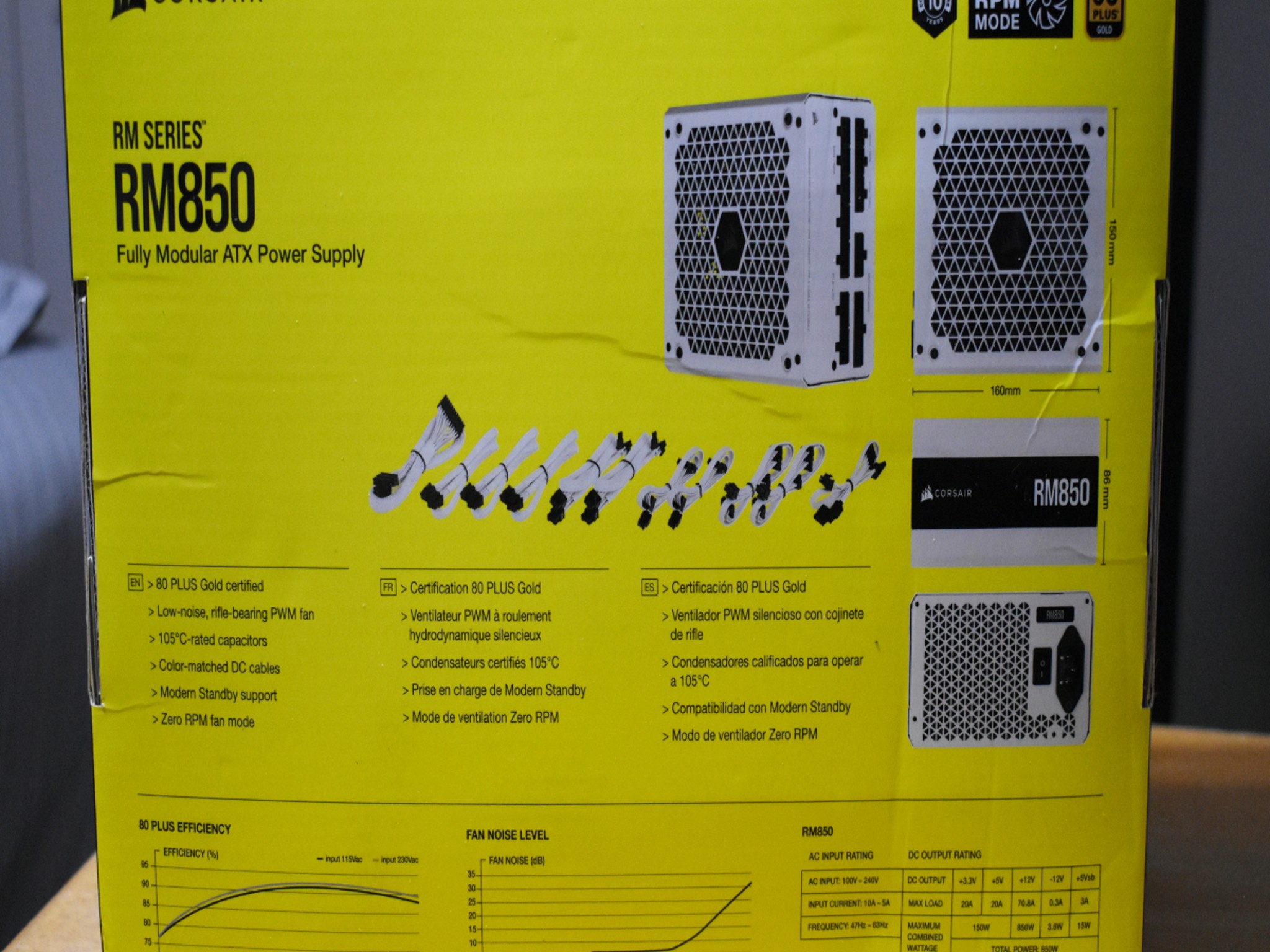 Corsair RM (2021) 850 W 80+ Gold Certified Fully-Modular ATX Power Supply