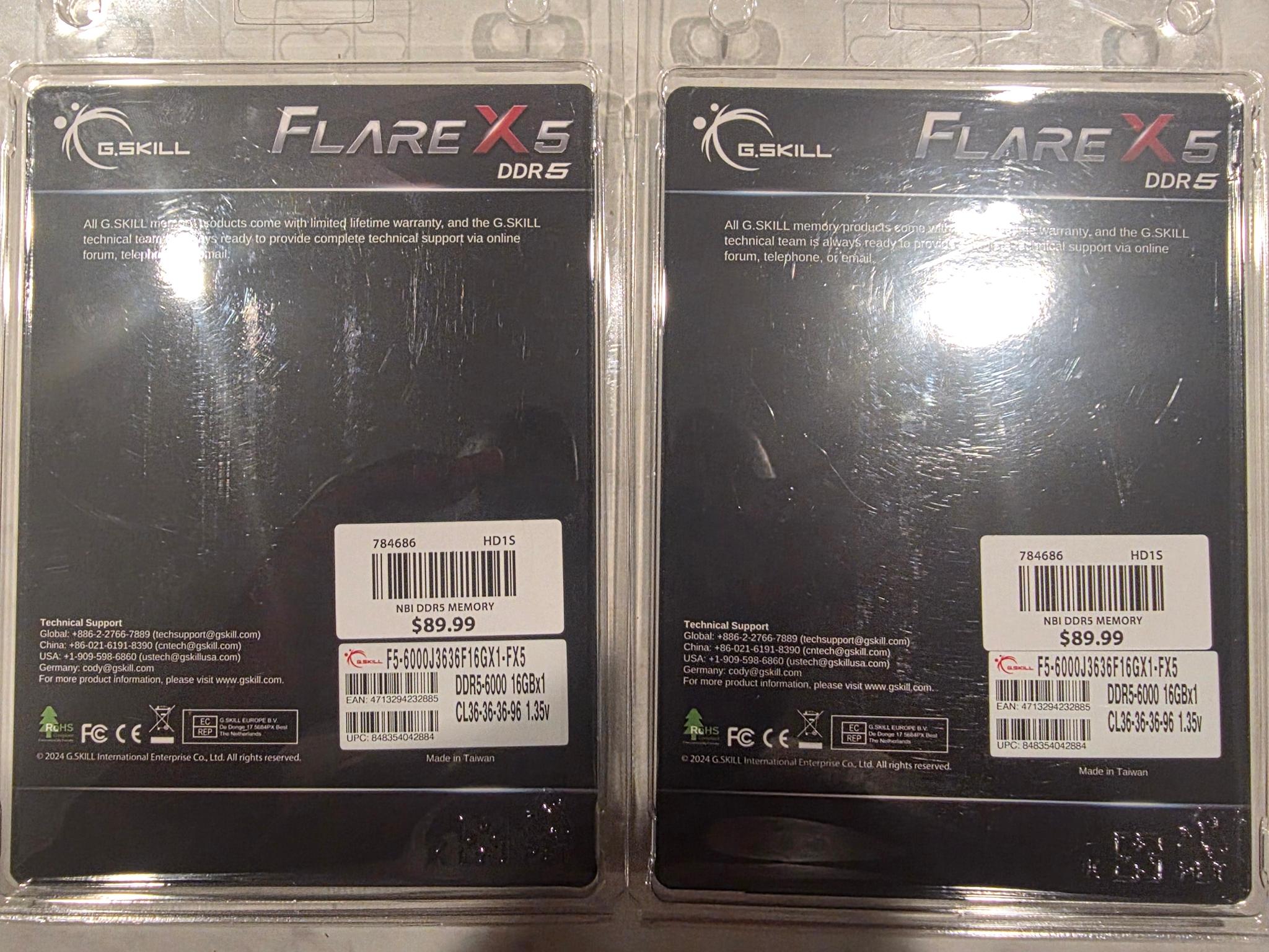 32gb ddr5 flare x 6000