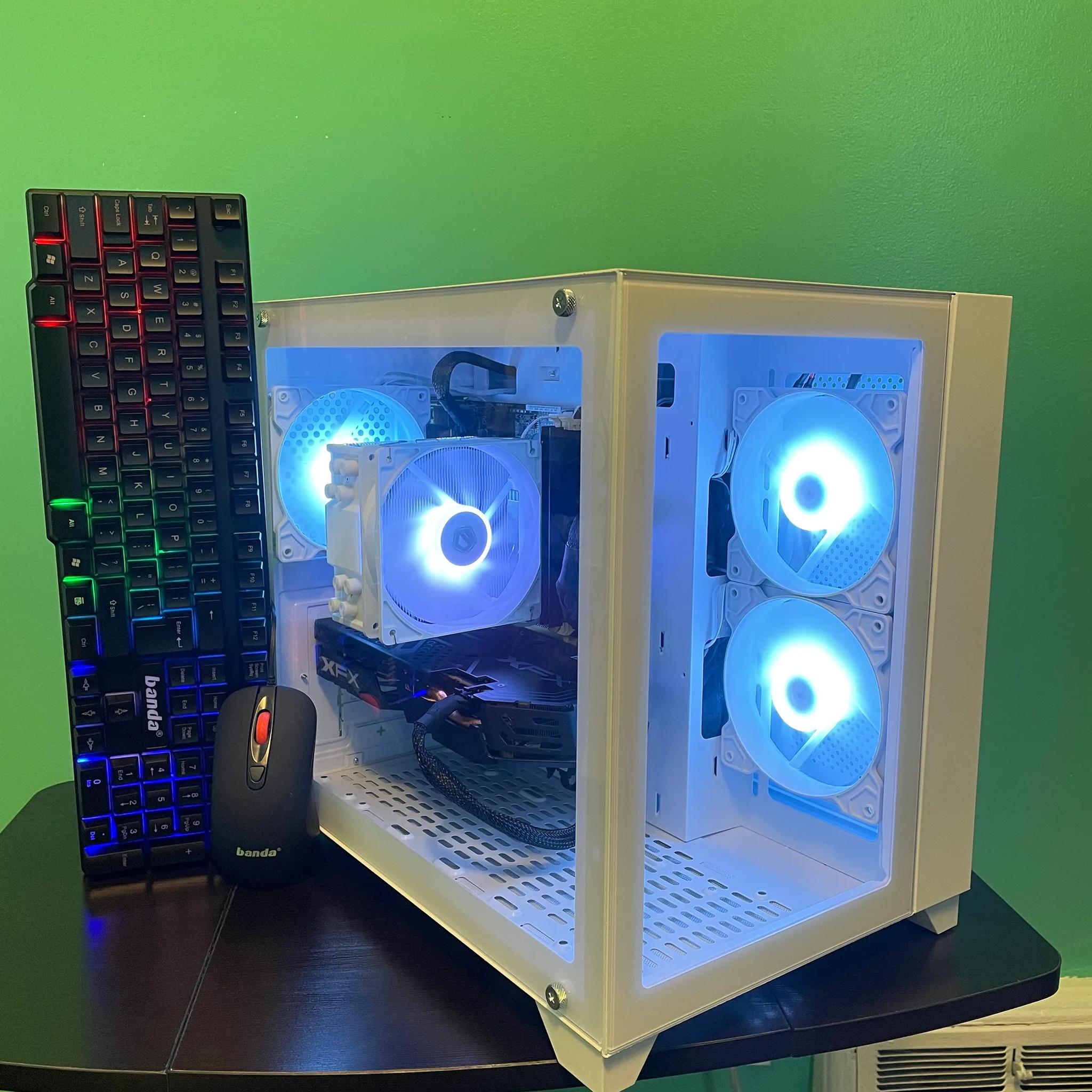 CLEAN White Gaming PC| Intel i5 / Amd RX580 / 8GB / 1TB Win 10 Pro WiFi