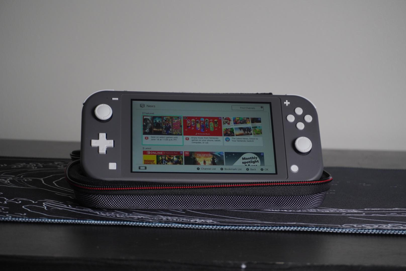 Switch Lite Grey + Case