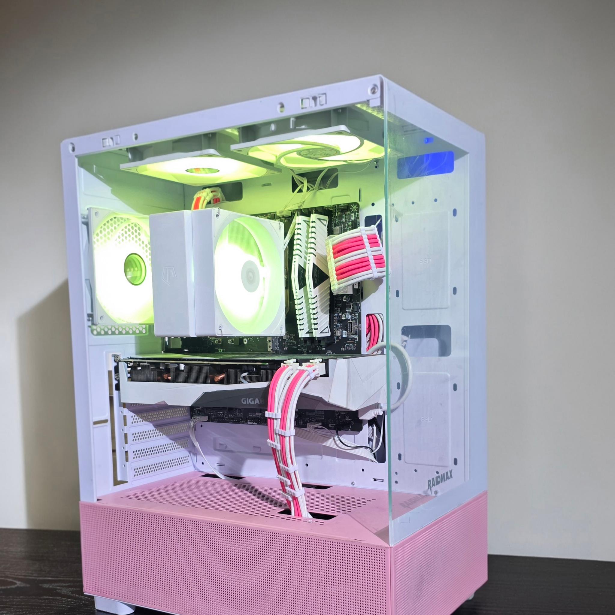 🌸🔥 **Pink/White Gaming PC – RTX 3070 | Ryzen 5 5500 | ARGB Build** 🔥🌸