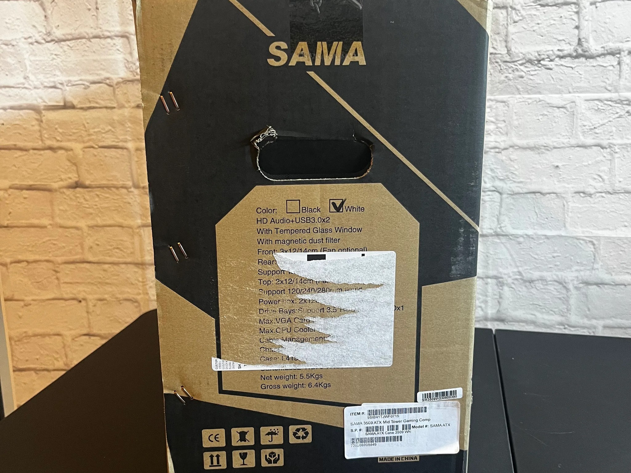 White SAMA 3509 ATX Mid Tower Case