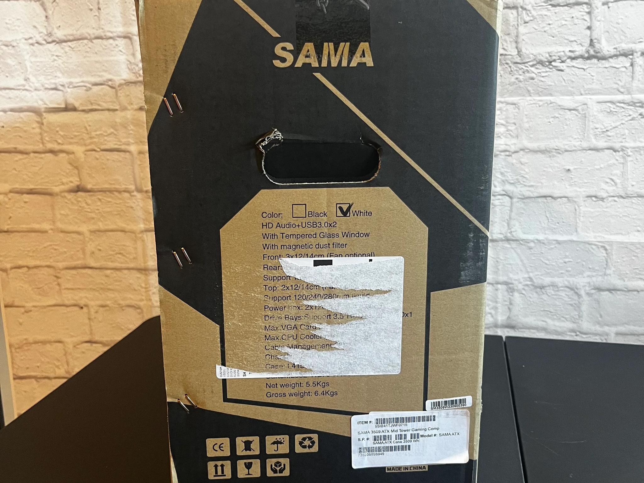 White SAMA 3509 ATX Mid Tower Case