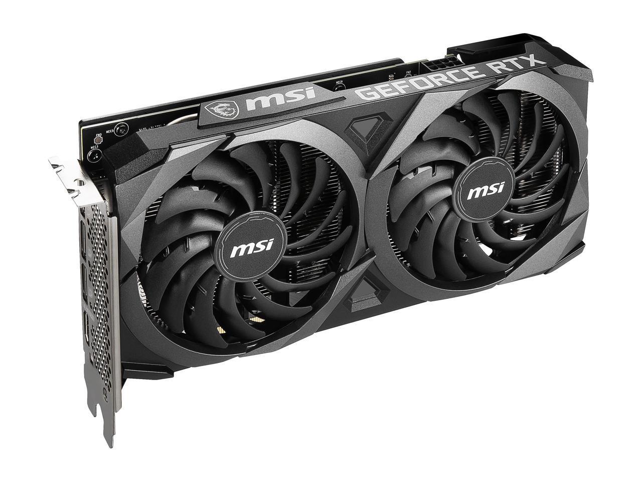NEW! MSI NVIDIA RTX 3060 12GB Ventus 2X OC PCIe 4.0 Video Card