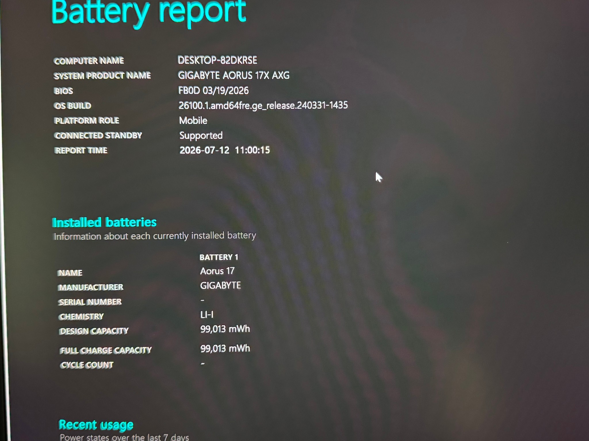 RTX 4080 / i9-14900HX / 32GB DDR5 / 2TB SSD / 240Hz refresh rate / 100% battery health