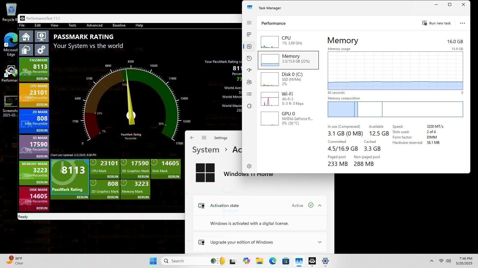 RTX 2060 Super, Ryzen 5 5600X, 2x8GB 3000mz 512GB NVMe All White Out