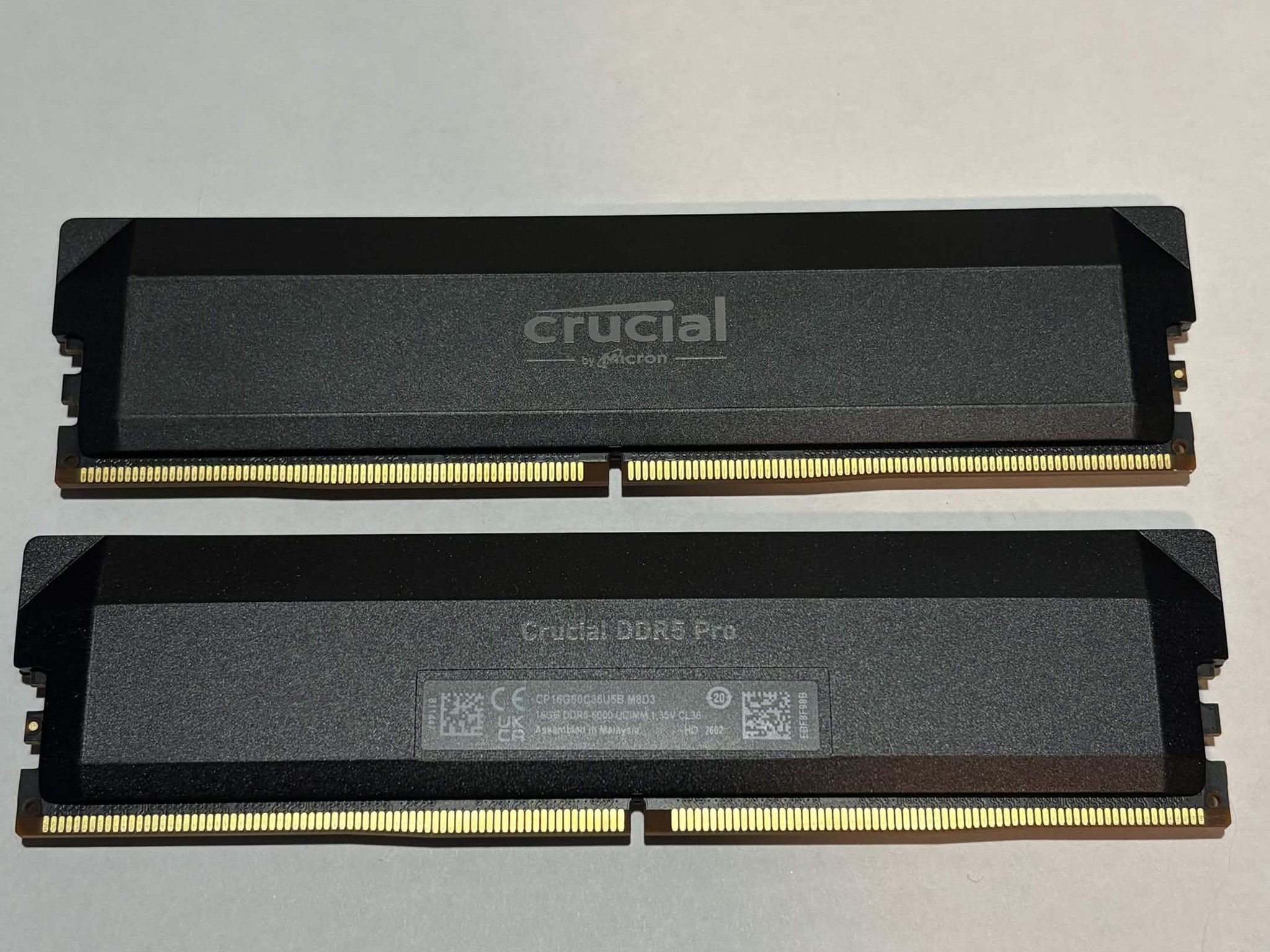 Crucial Pro 32GB (2x16GB) DDR5-6000 CL36 Desktop RAM Kit – Black