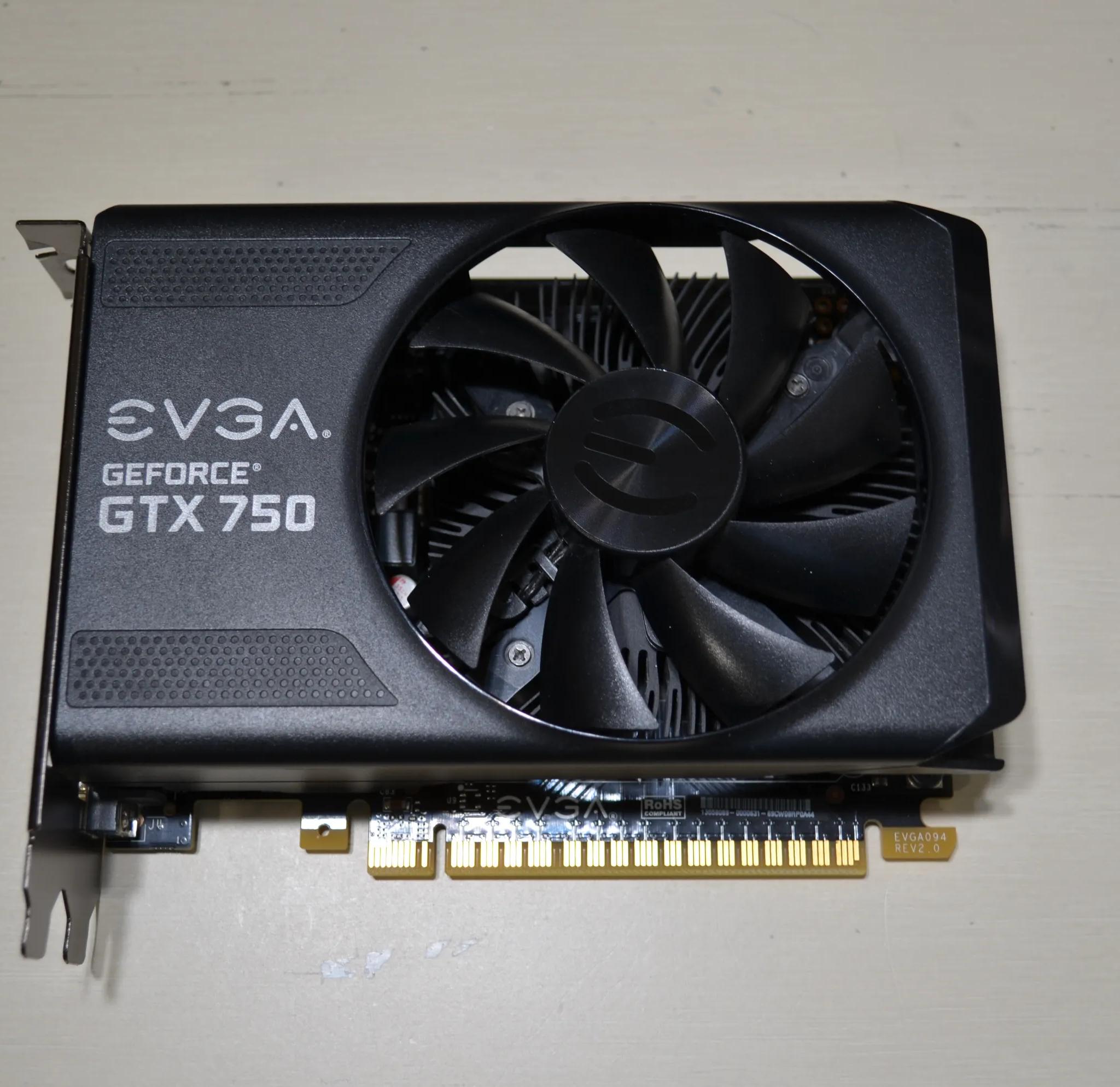 EVGA Nvidia GeForce GTX 750 PCI-e HDMI DVI Graphics Card GV-N7500C-2GI