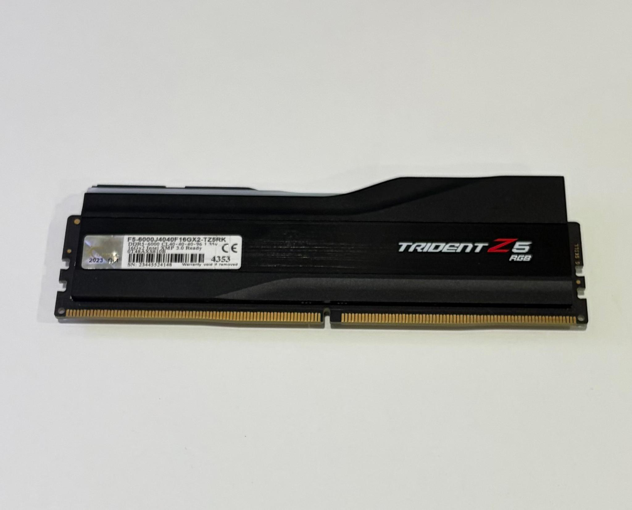 G.skill Trident Z5 RGB Series DDR5 16GB (1x16GB) 6000 MHz