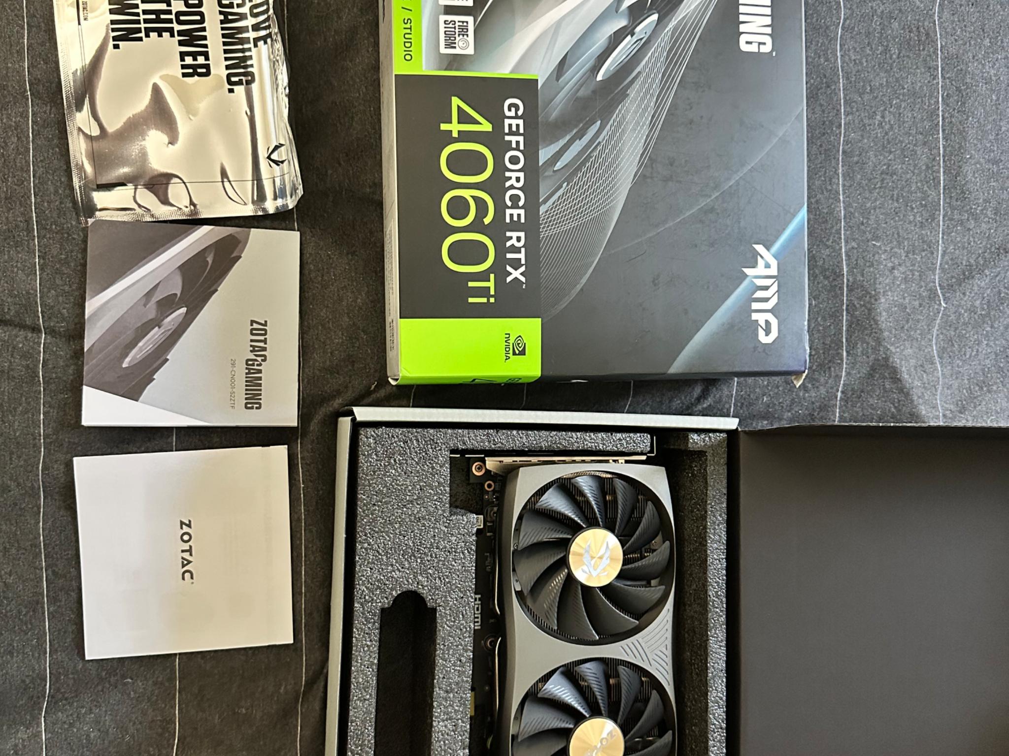 ZOTAC RTX 4060 Ti 16GB AMP – Excellent Condition w/ Original Box