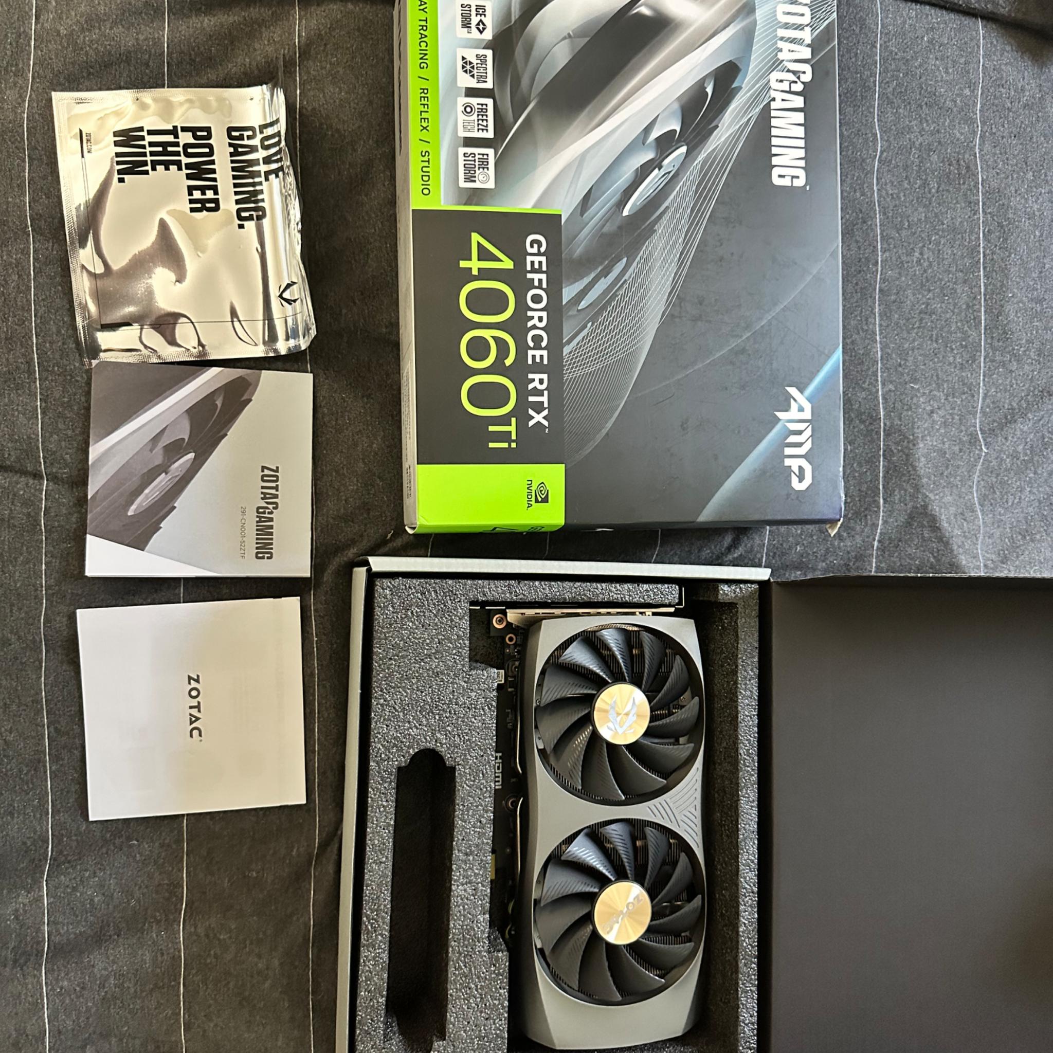 ZOTAC RTX 4060 Ti 16GB AMP – Excellent Condition w/ Original Box
