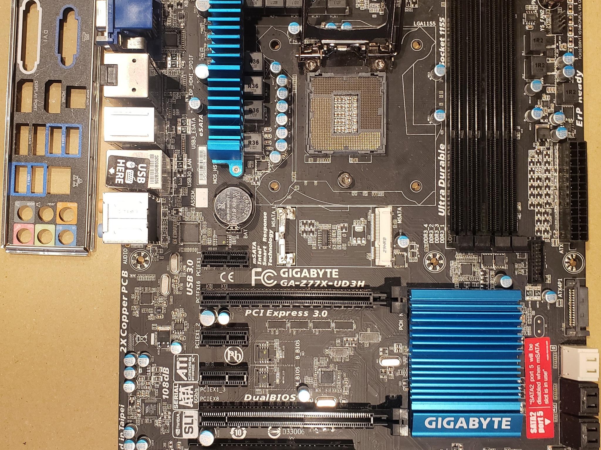 Gigabyte GA-Z77X-UD3H (rev. 1) LGA1155 (Tested and Working)