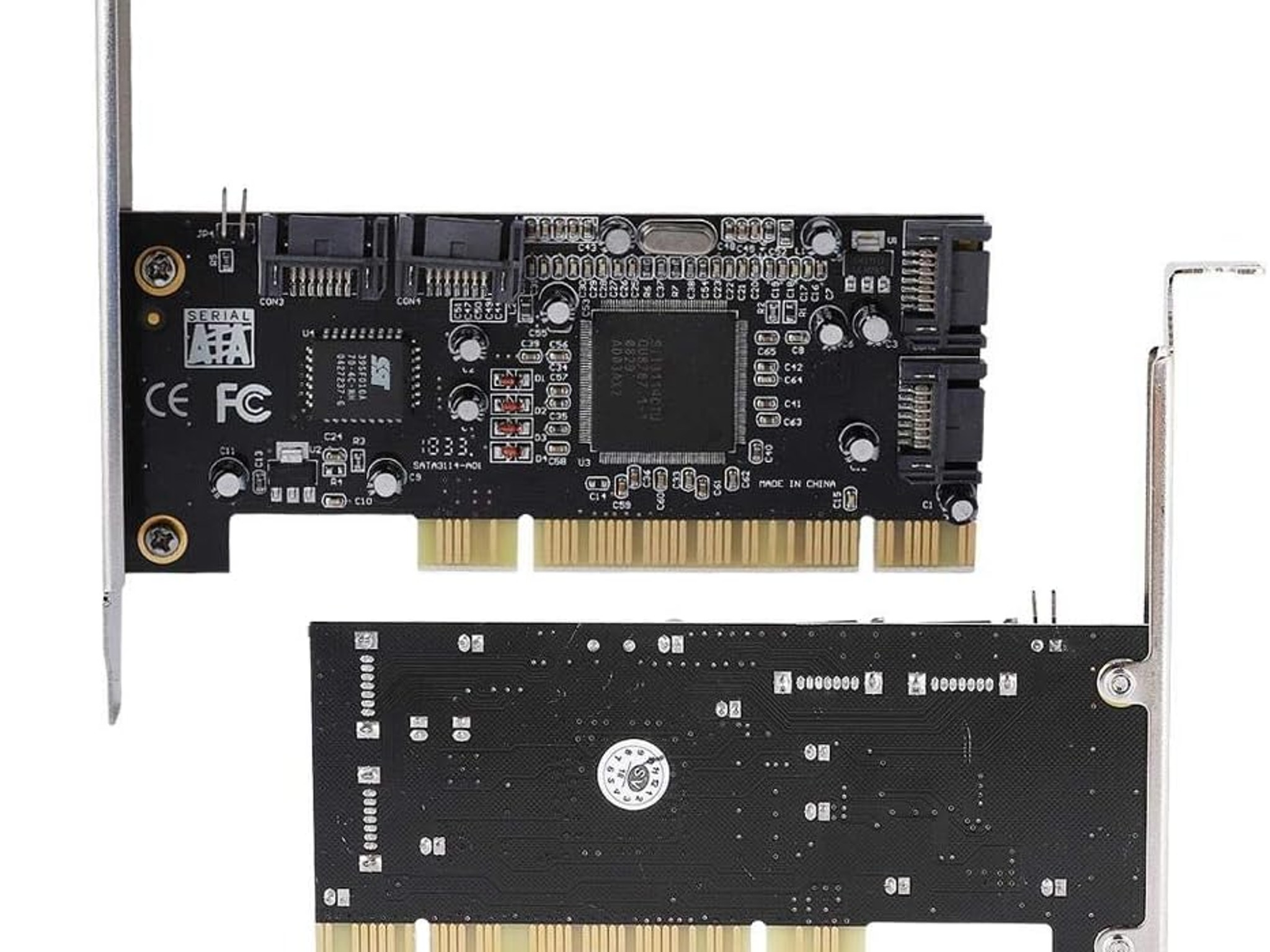 Sil3114 PCI SATA RAID Controller Card - 4 Port   1.5Gbps FOUR HARD DRIVE support / NAS