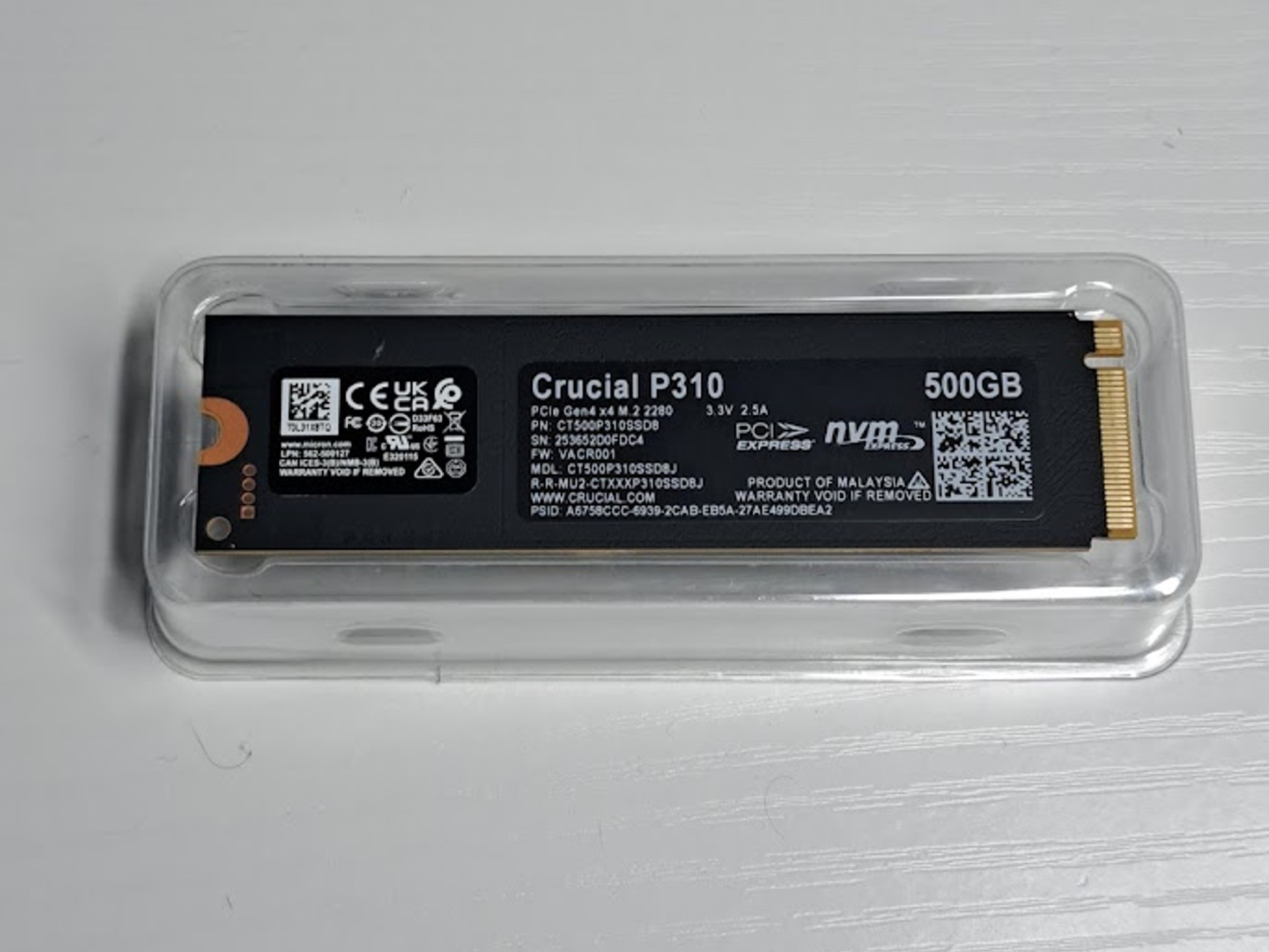 Crucial Gen4 500GB NVMe | 6600 Mb/s | FREE 🚚