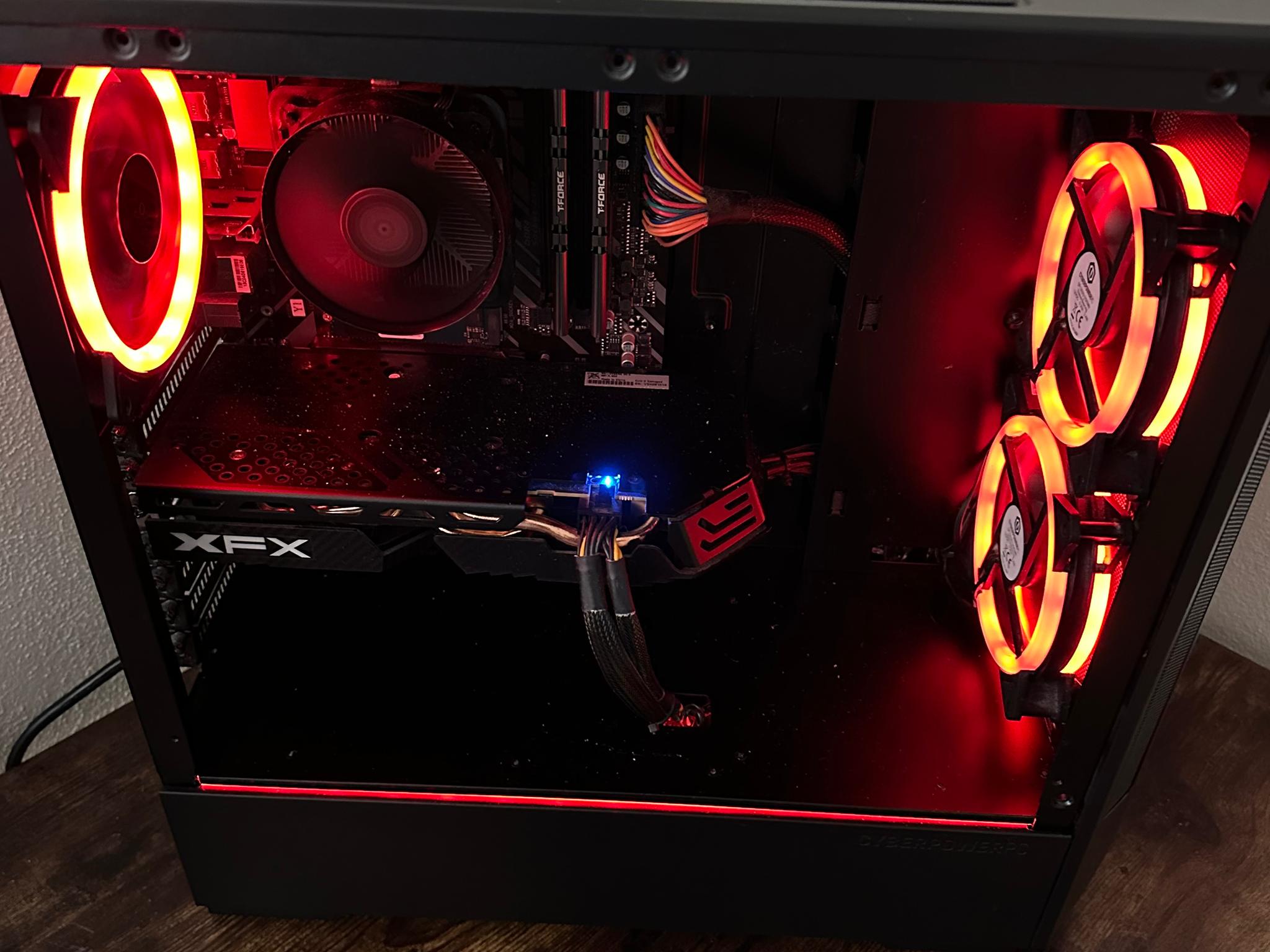 CyberPower Gaming PC Desktop AMD Ryzen 5 3600 CPU & RX 580 GPU- USED GREAT SHAPE OBO