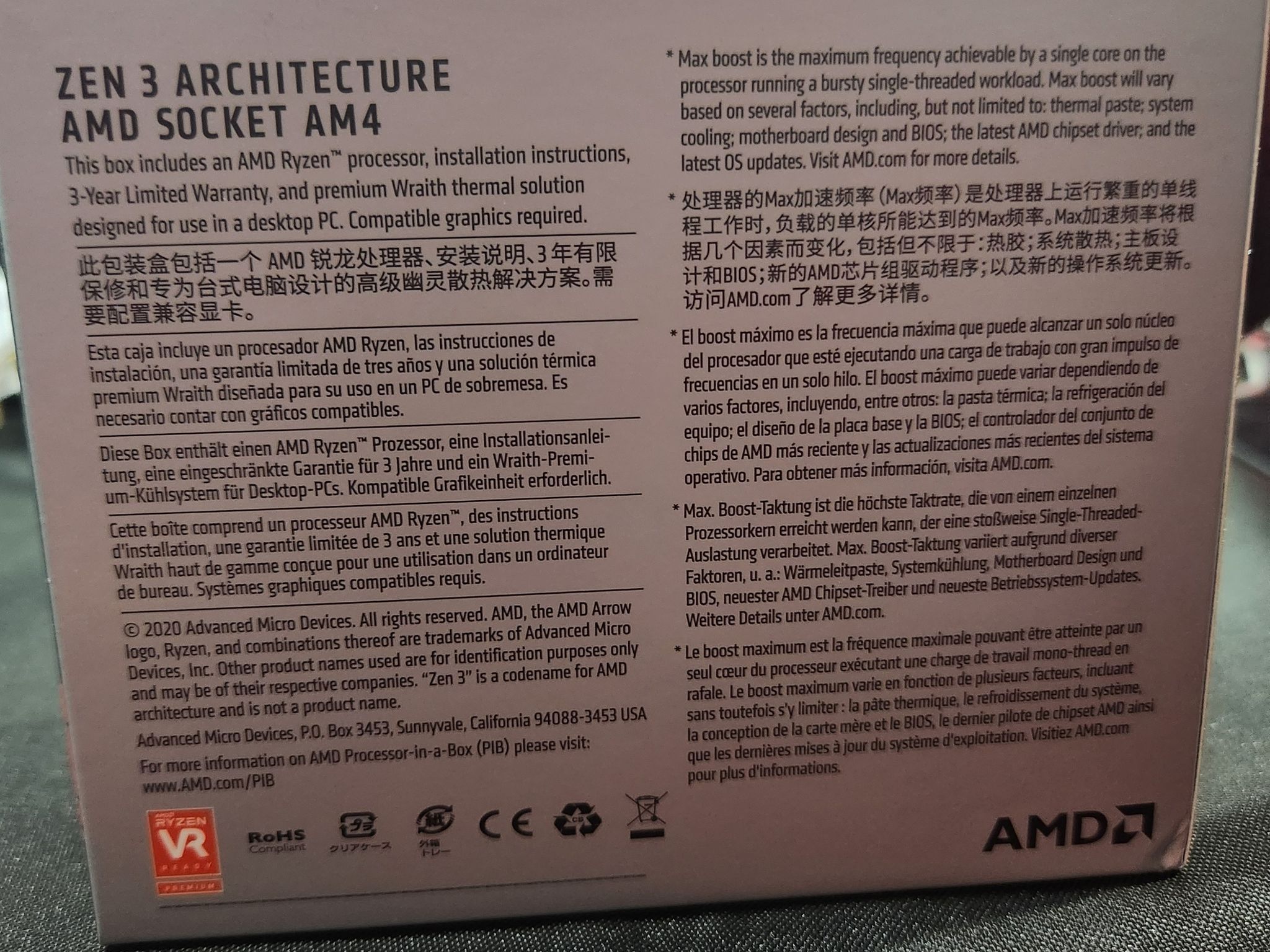 AMD Ryzen 5 5500 6-Core, 12-Thread Unlocked Desktop Processor with Wraith Stealth Cooler