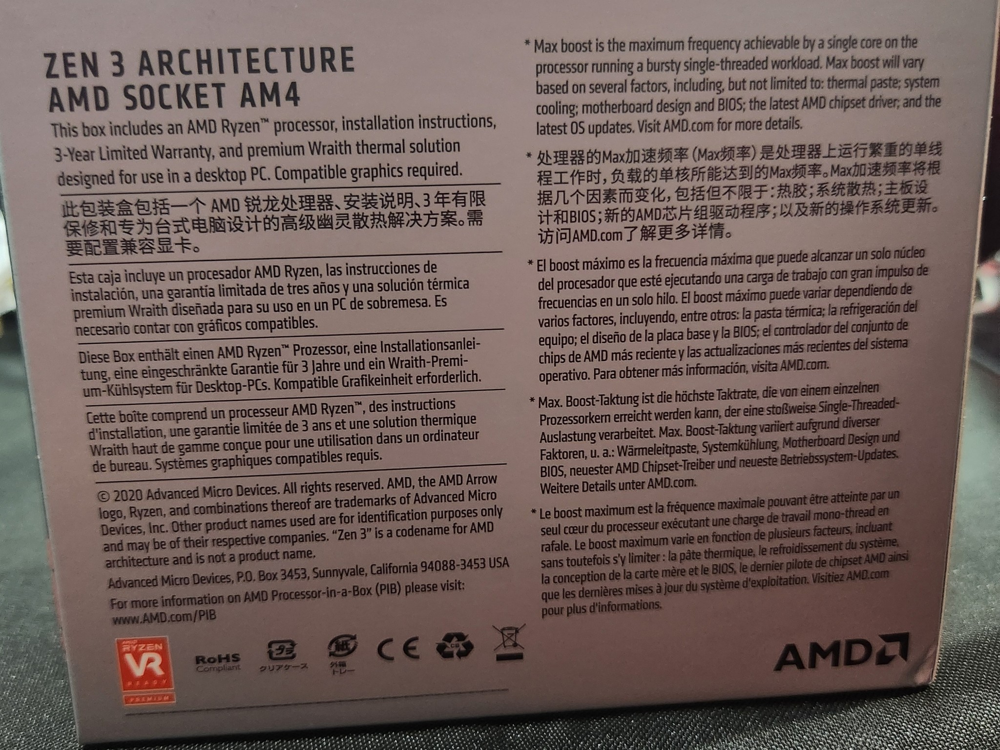 AMD Ryzen 5 5500 6-Core, 12-Thread Unlocked Desktop Processor with Wraith Stealth Cooler