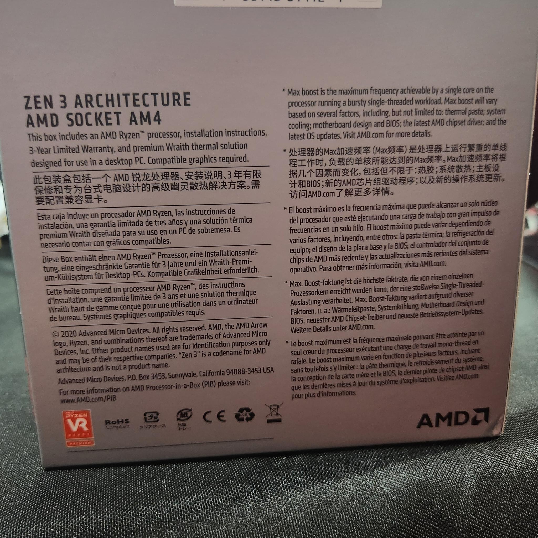 AMD Ryzen 5 5500 6-Core, 12-Thread Unlocked Desktop Processor with Wraith Stealth Cooler