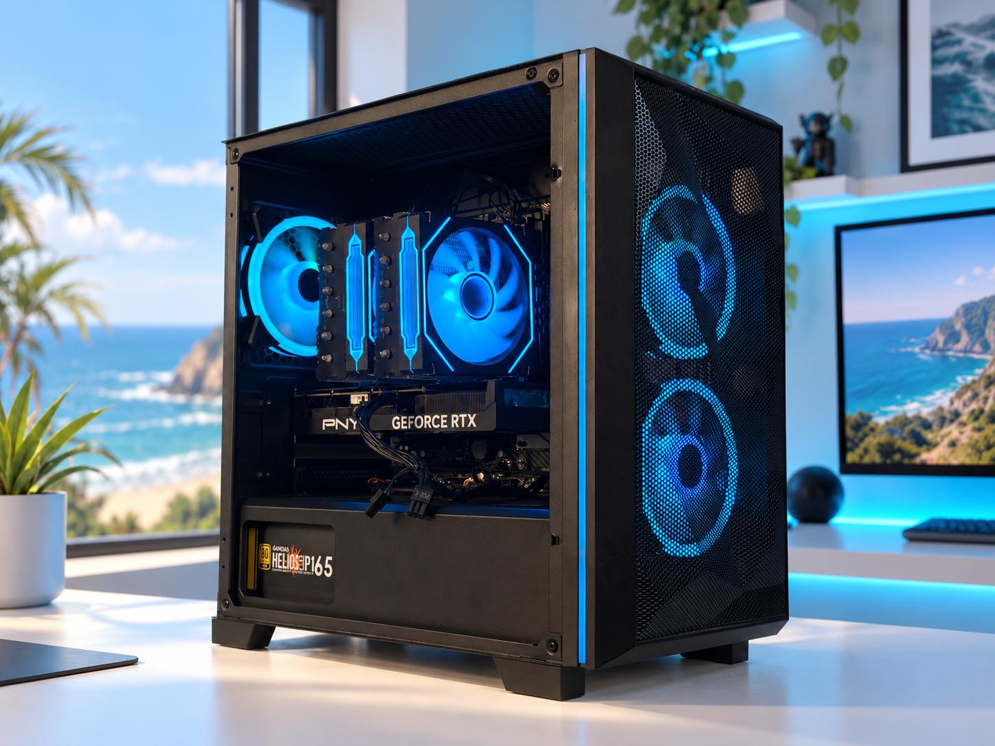 🌊 PACIFIC Gaming PC | RTX 4060 TI 16GB | Ryzen 7 5800X3D | 32GB RAM | 500GB NVME | FREE SHIPPING