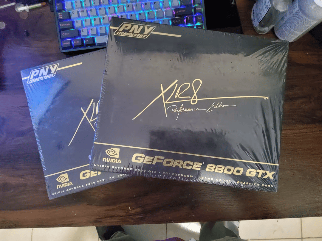 BNIB PNY GeForce 8800 GTX x2 (Still in Plastic Wrap)