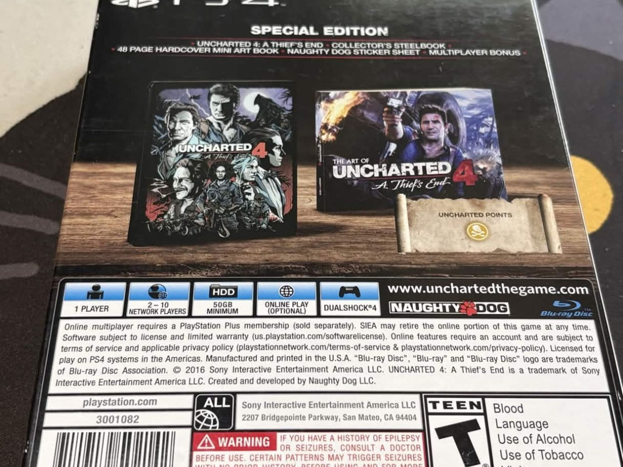Uncharted 4: A Thief's End (Sony PlayStation 4, 2016) (ED)