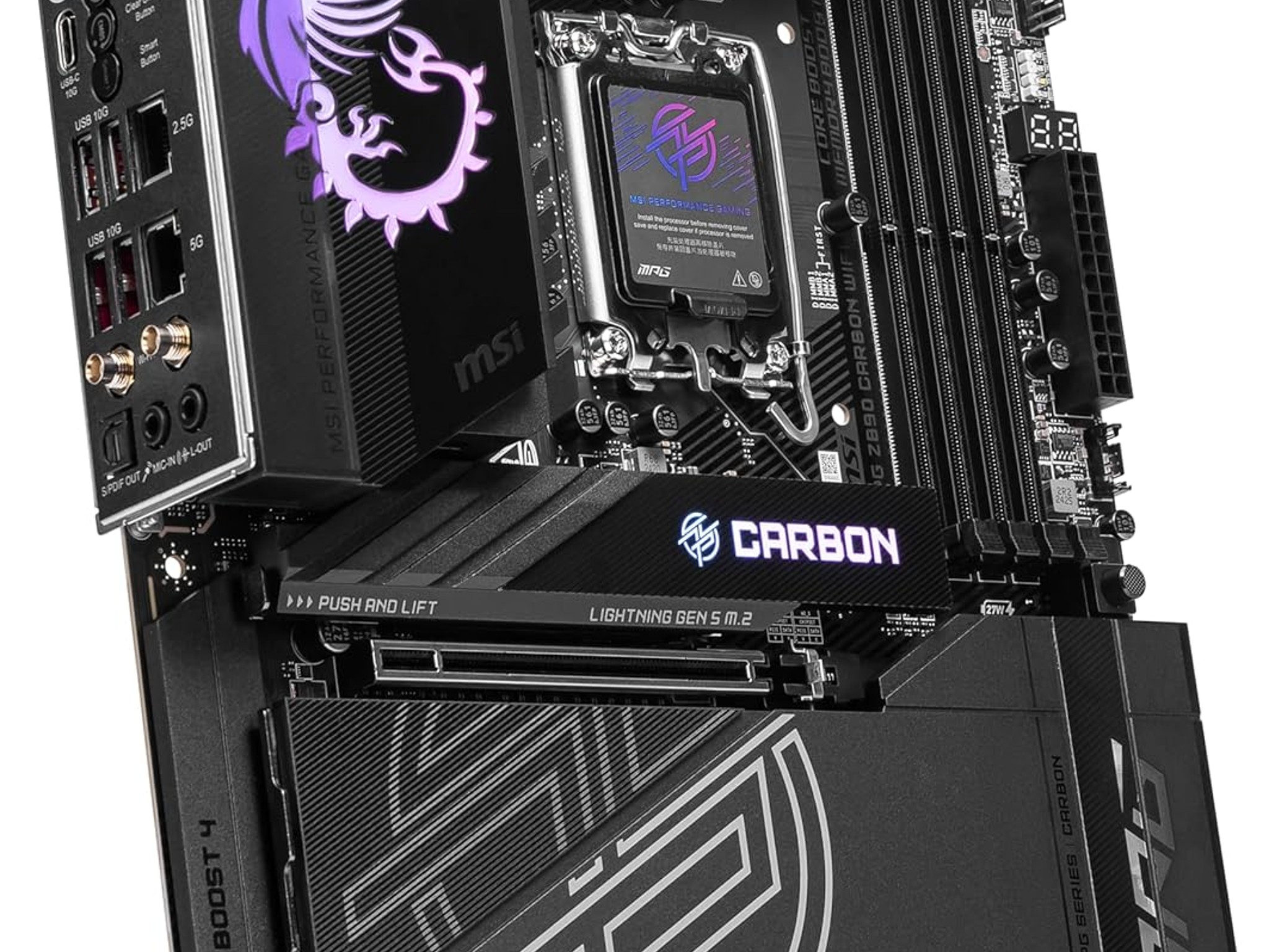 MPG X870E CARBON WIFI AMD AM5 DDR5 ATX Desktop Motherboard