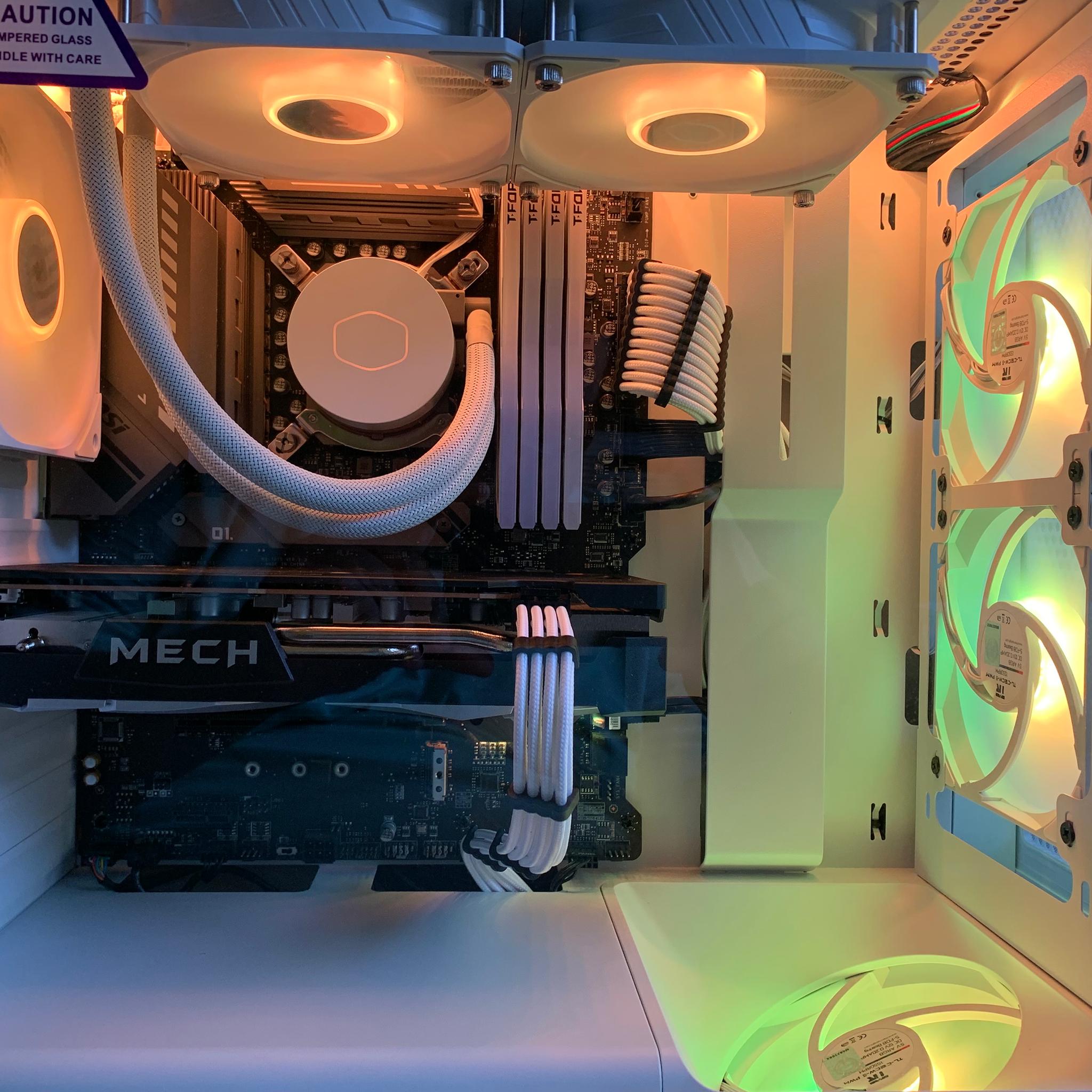 ❄️🥶🌌 white intel i5 & radeon liquid cooled STARFIELD ready (includes free starfield key) 🌌🥶❄️