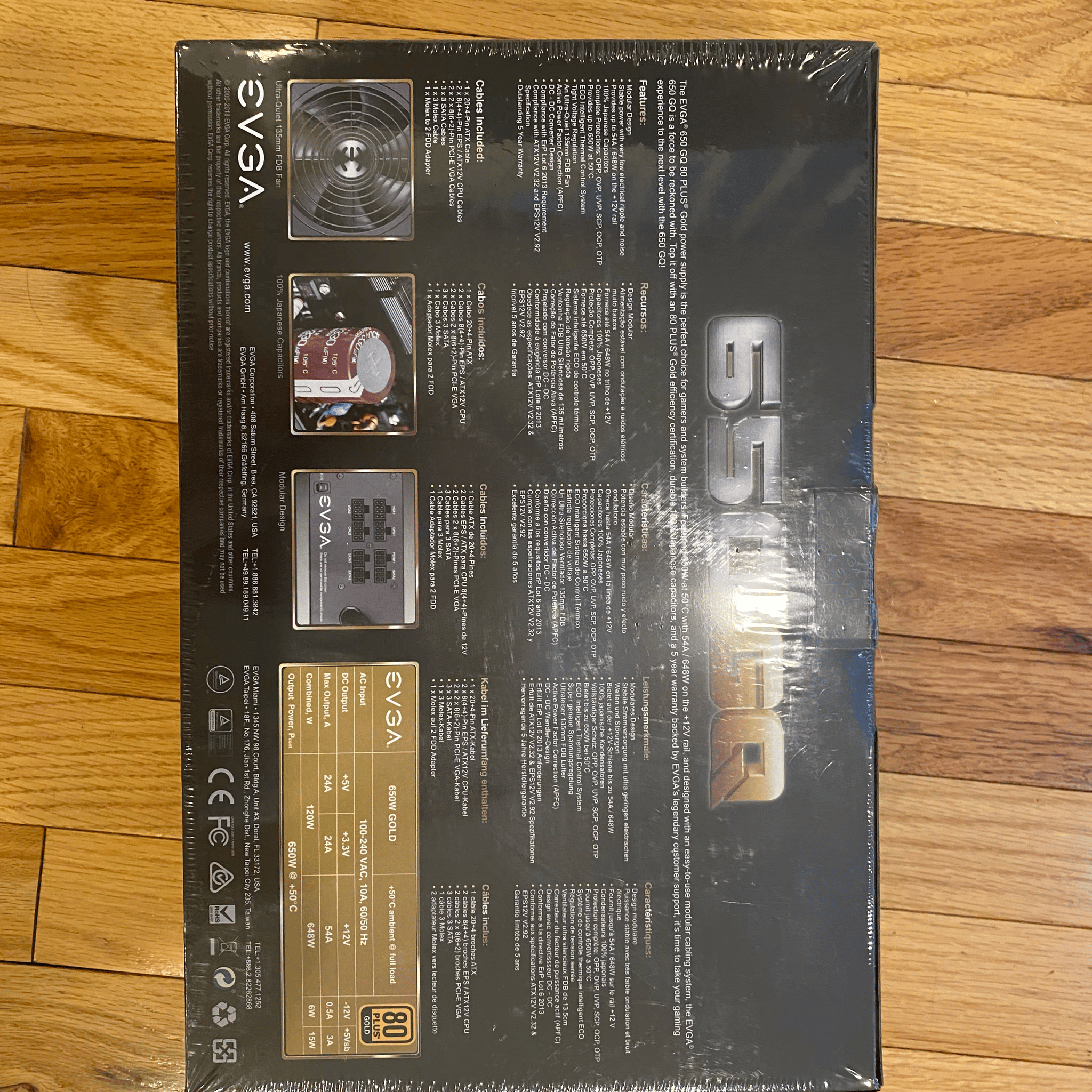 EVGA 650 W 80+ Gold Certified Semi-modular ATX PSU