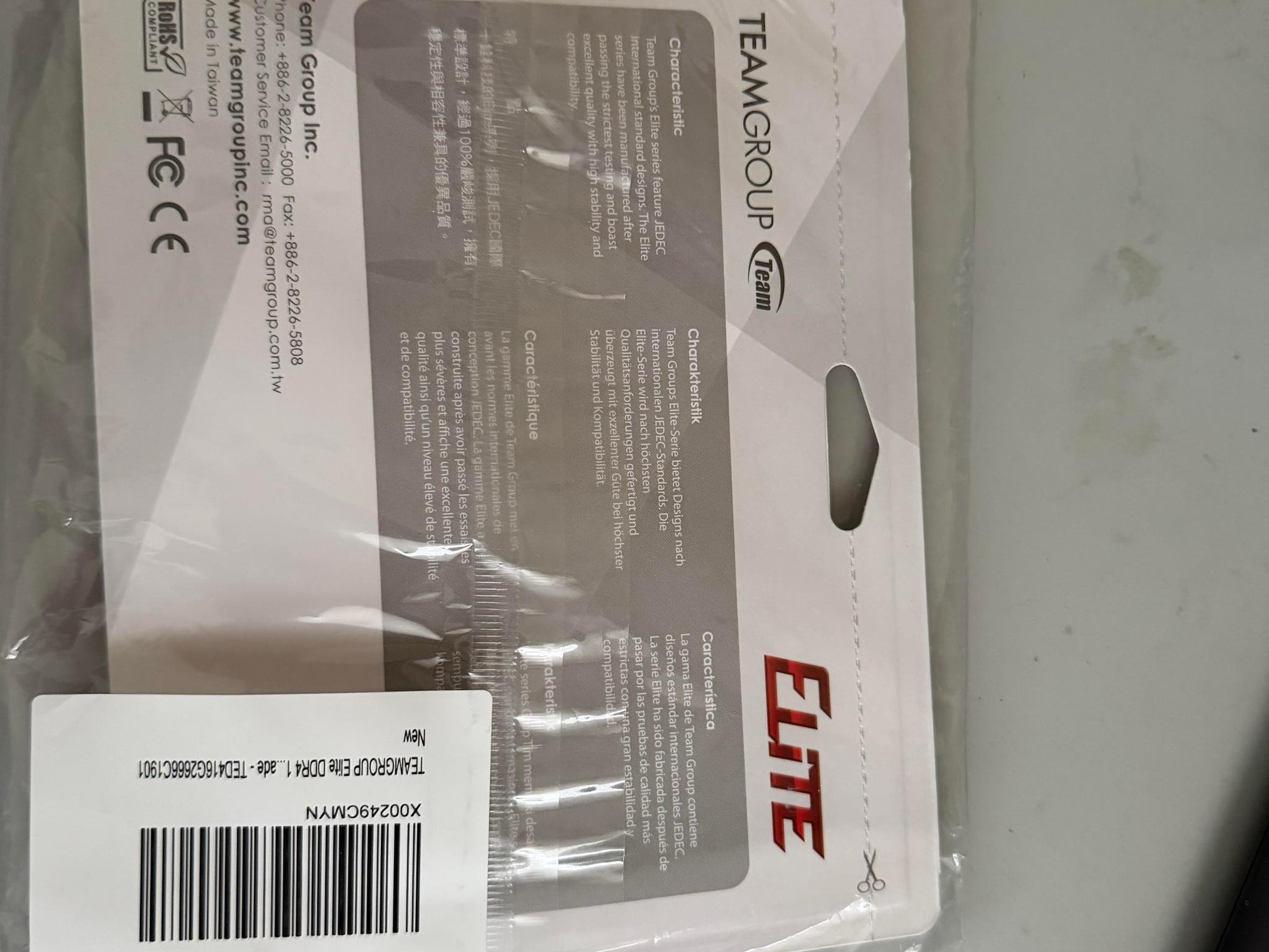 Teamgroup 16gb DDR4(2666mhz) single stick