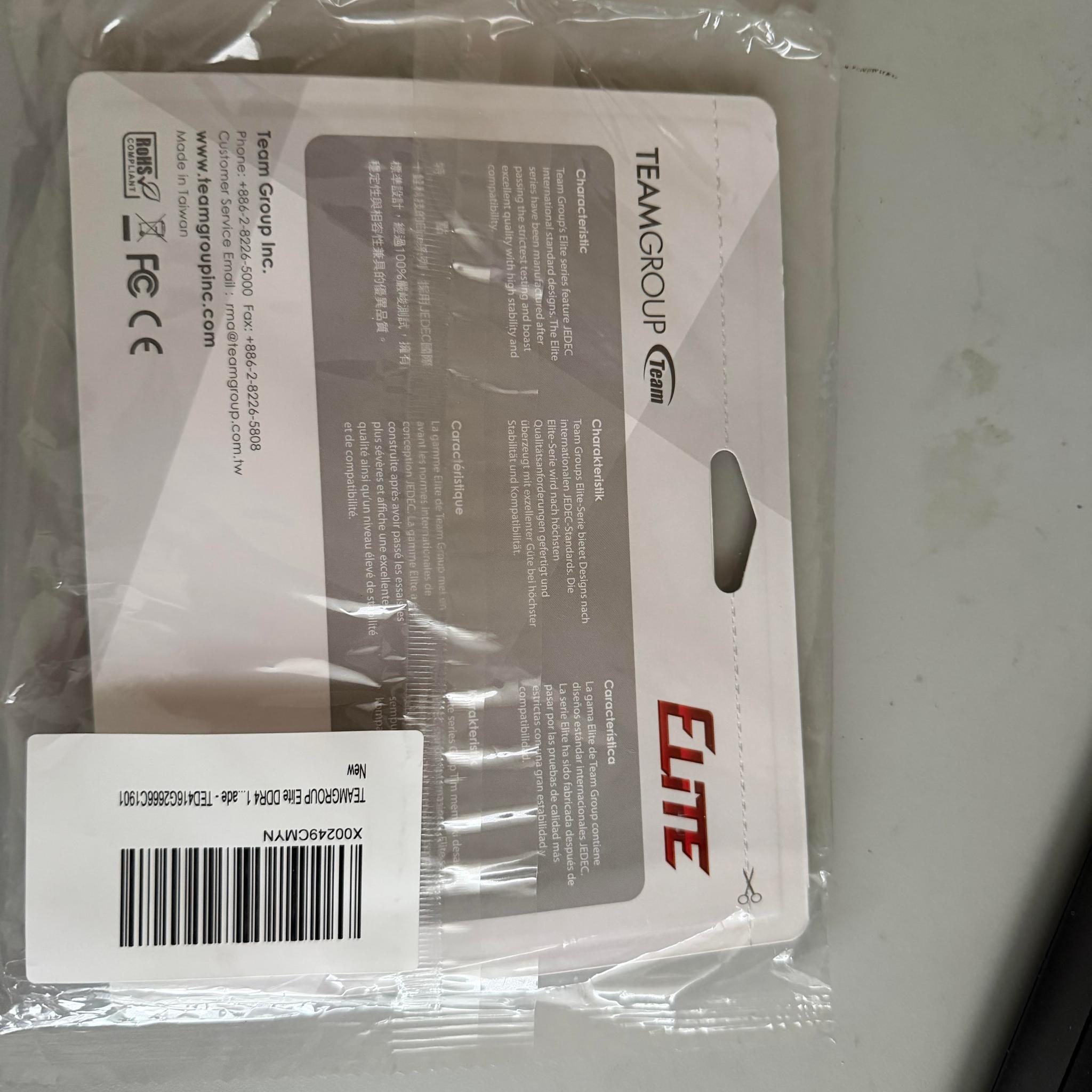 Teamgroup 16gb DDR4(2666mhz) single stick
