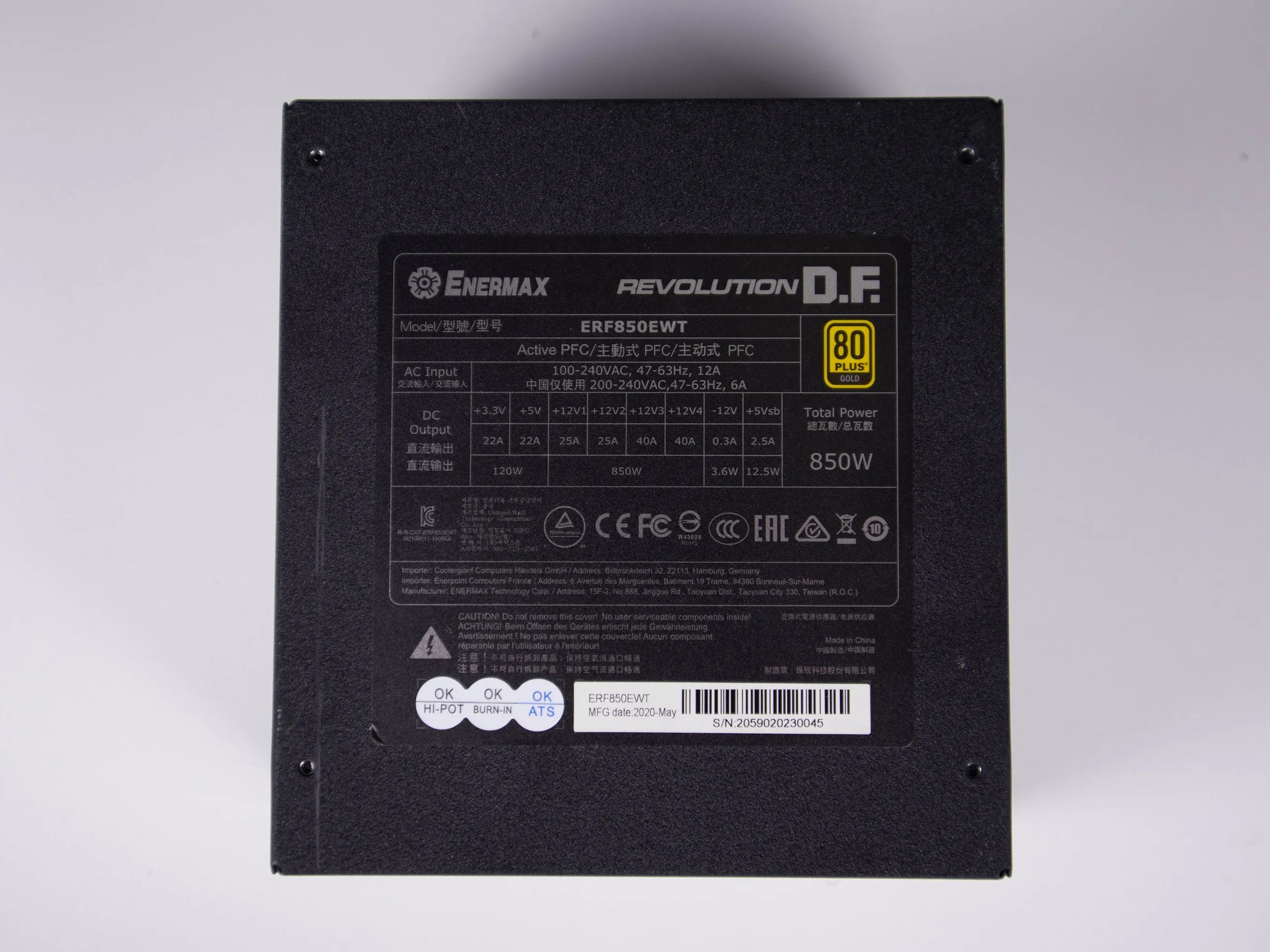 Enermax Revolution D.F 850W 80+ Gold Full Modular Power Supply