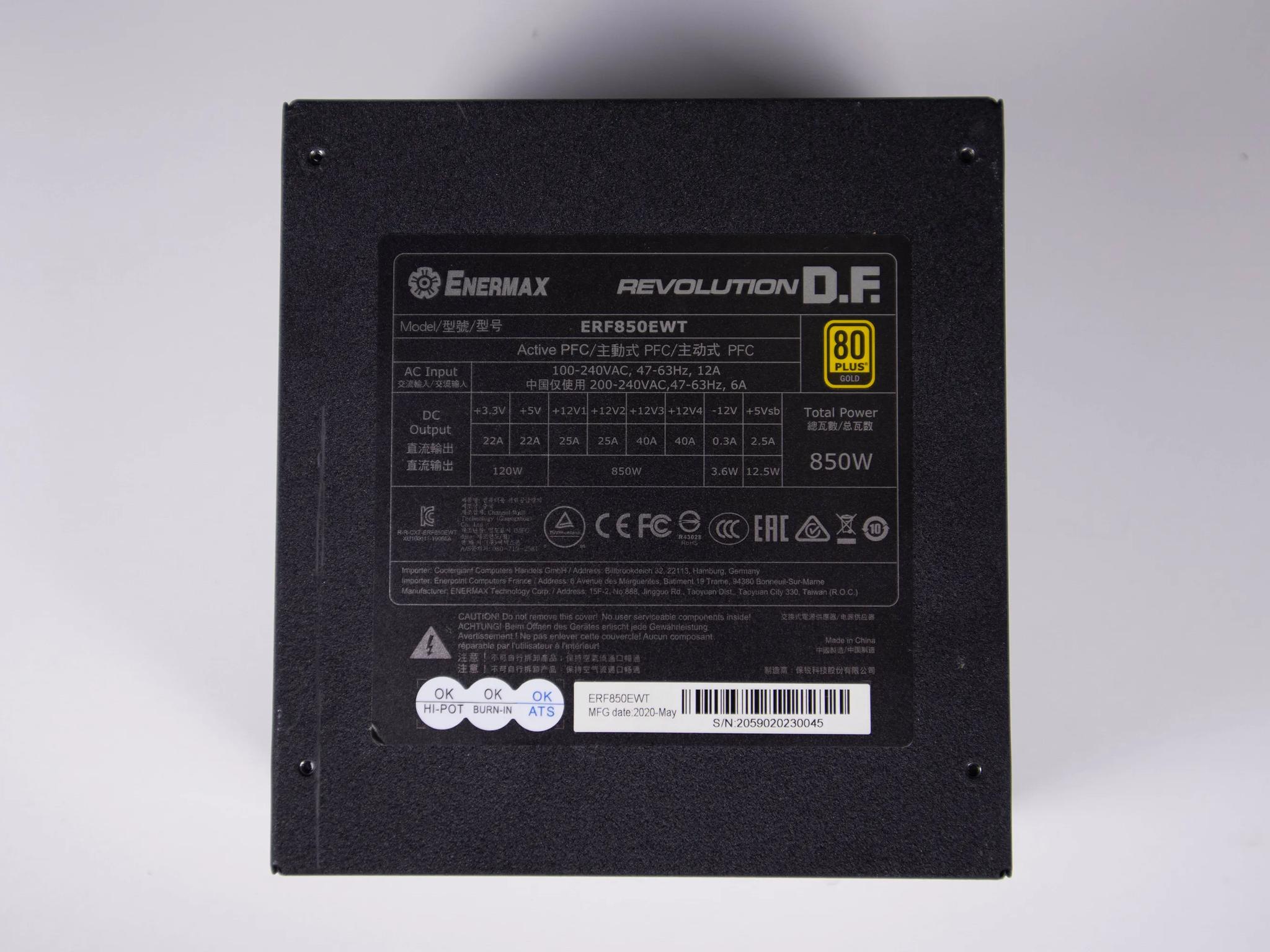 Enermax Revolution D.F 850W 80+ Gold Full Modular Power Supply