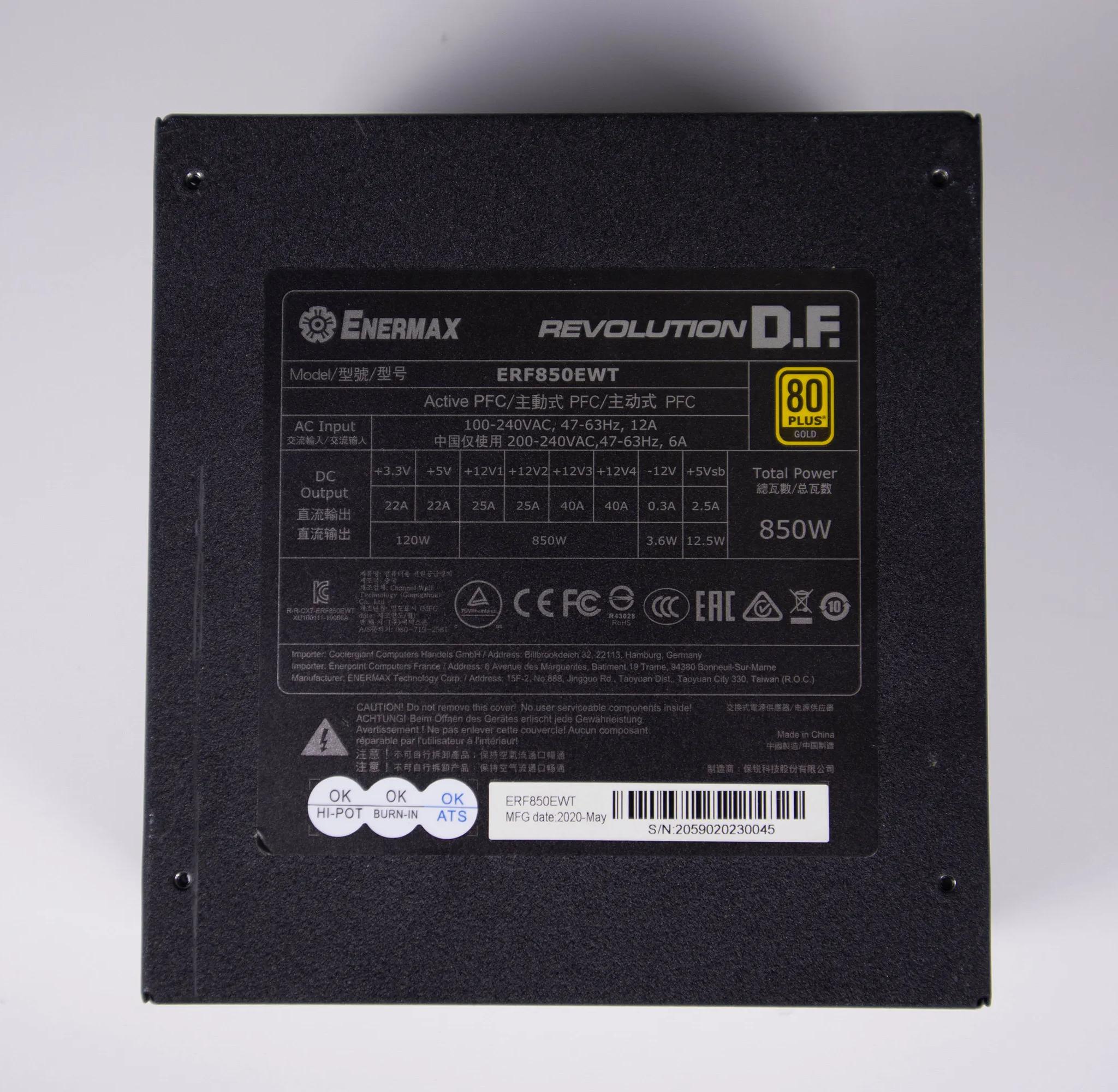 Enermax Revolution D.F 850W 80+ Gold Full Modular Power Supply