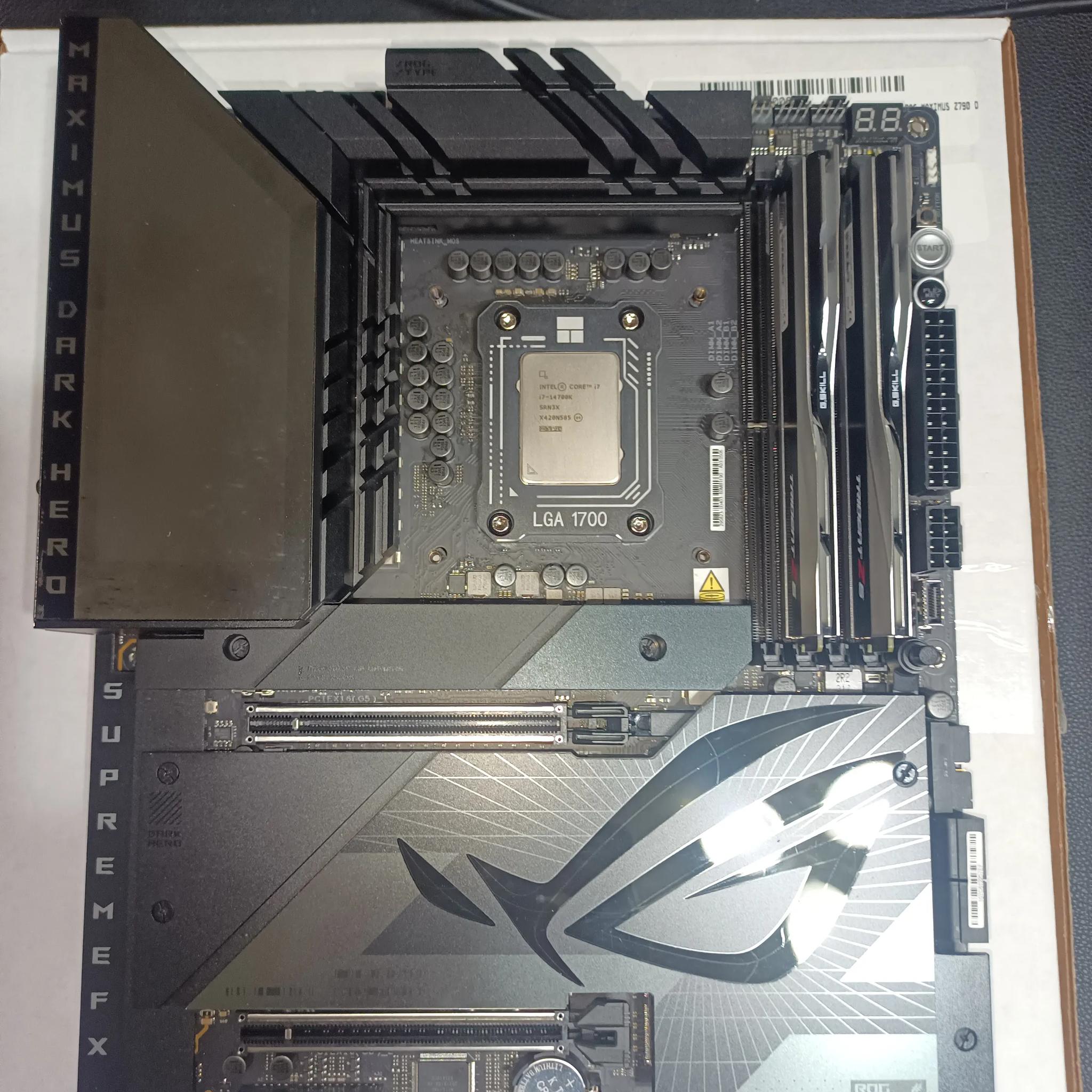 CYBER DEAL !! SWEET COMBO!!! Rog z790 Maximus Dark Hero w/ I7 14700k 32GB Ram, 1 TB M.2