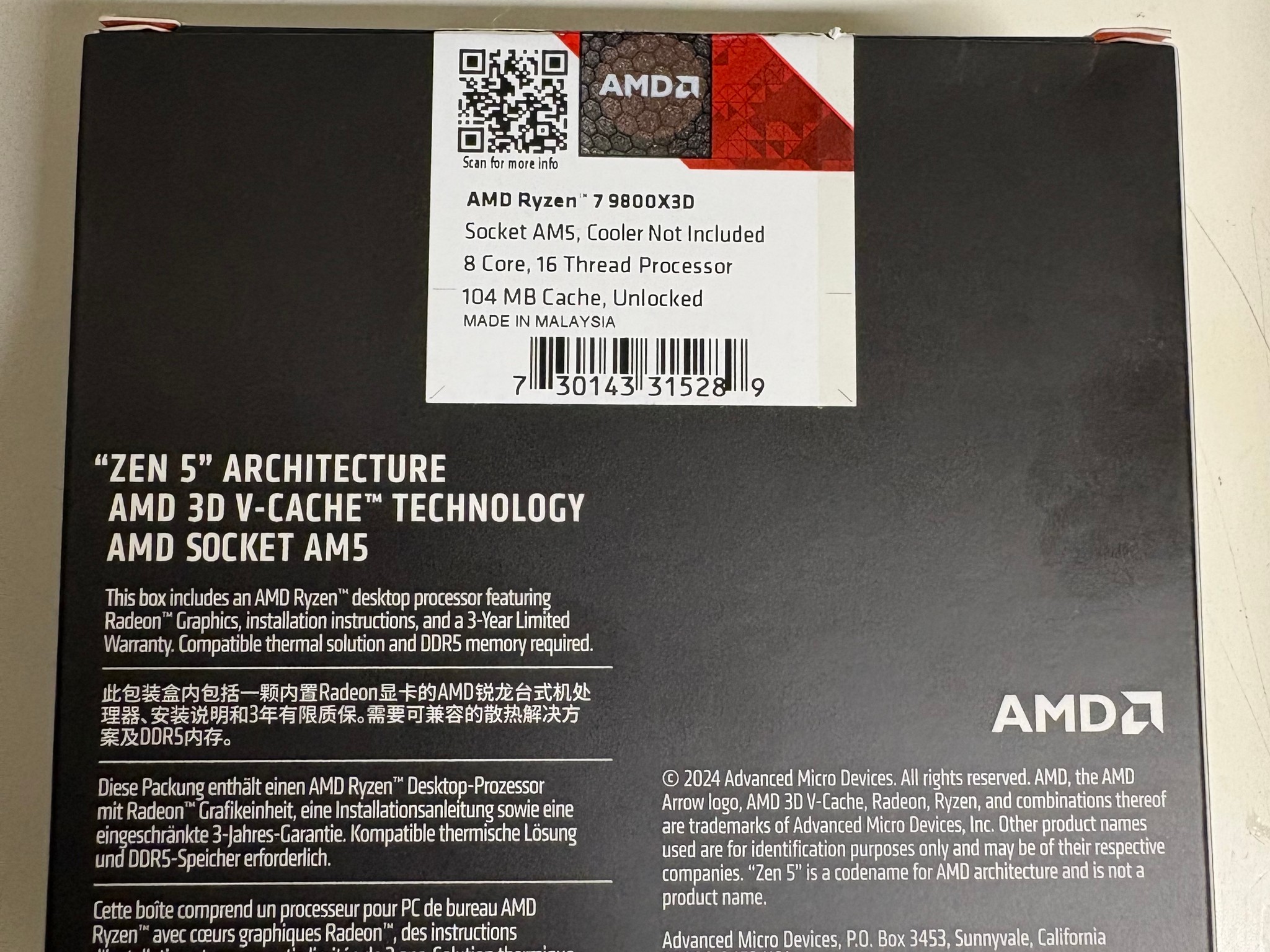 AMD Ryzen 7 9800X3D