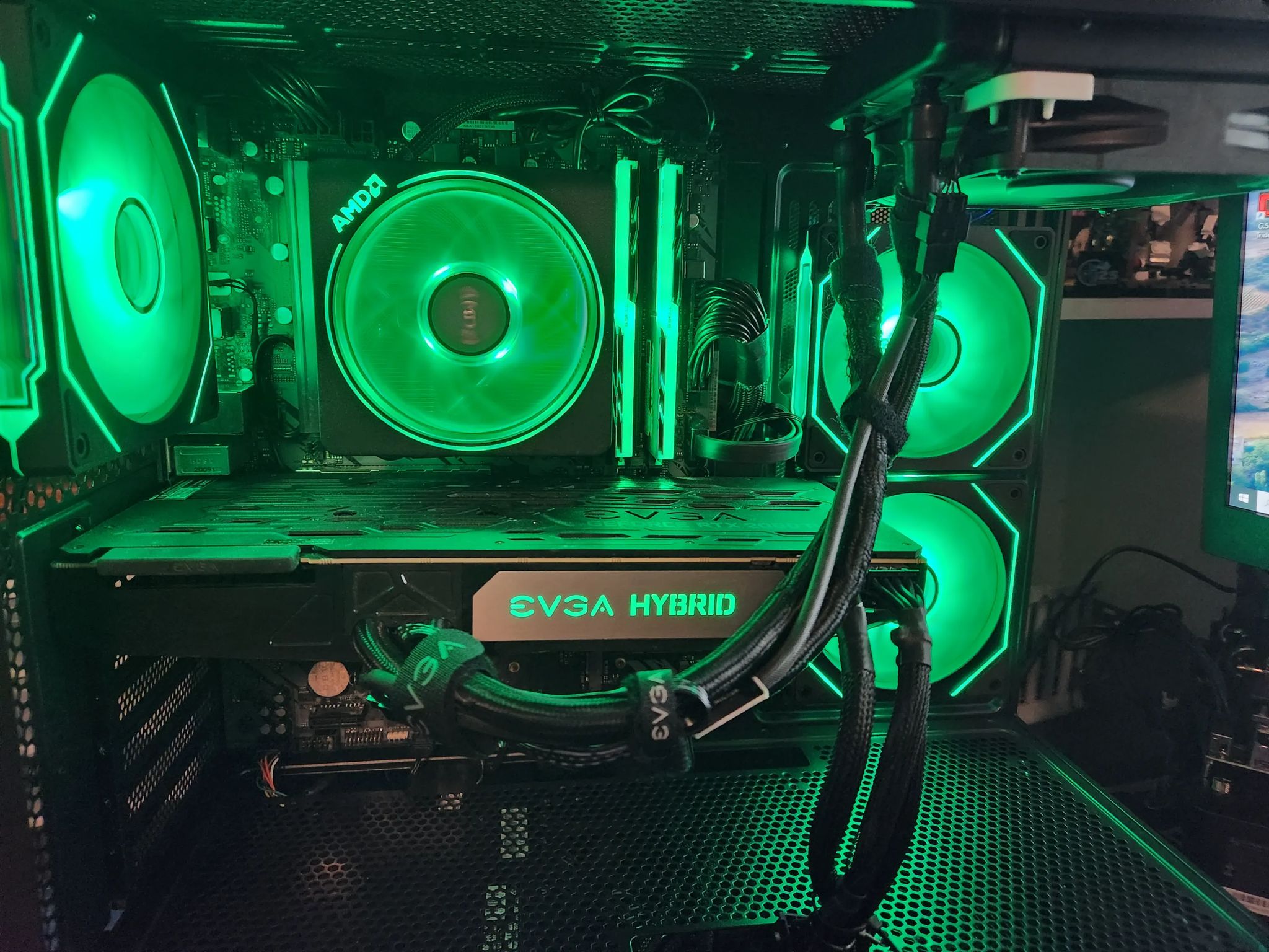 TEAM GEREN RTX 2080TI EVGA hybrid/ Ryzen 5 5600X 1440P gaming pc!
