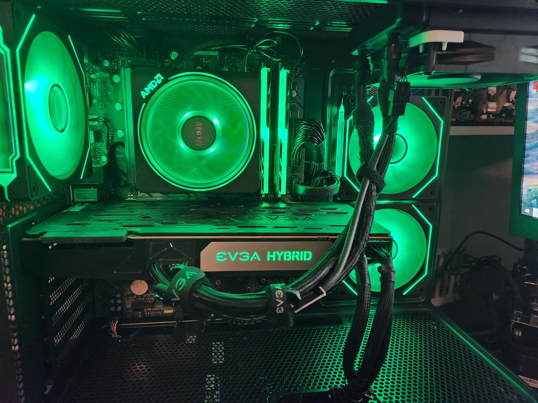 TEAM GEREN RTX 2080TI EVGA hybrid/ Ryzen 5 5600X 1440P gaming pc!