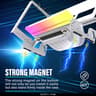 EZDIY-FAB PCIe 4.0 GPU Mount Bracket w ARGB LED Module White Nvidia AMD RTX RX XT Adjustable angle