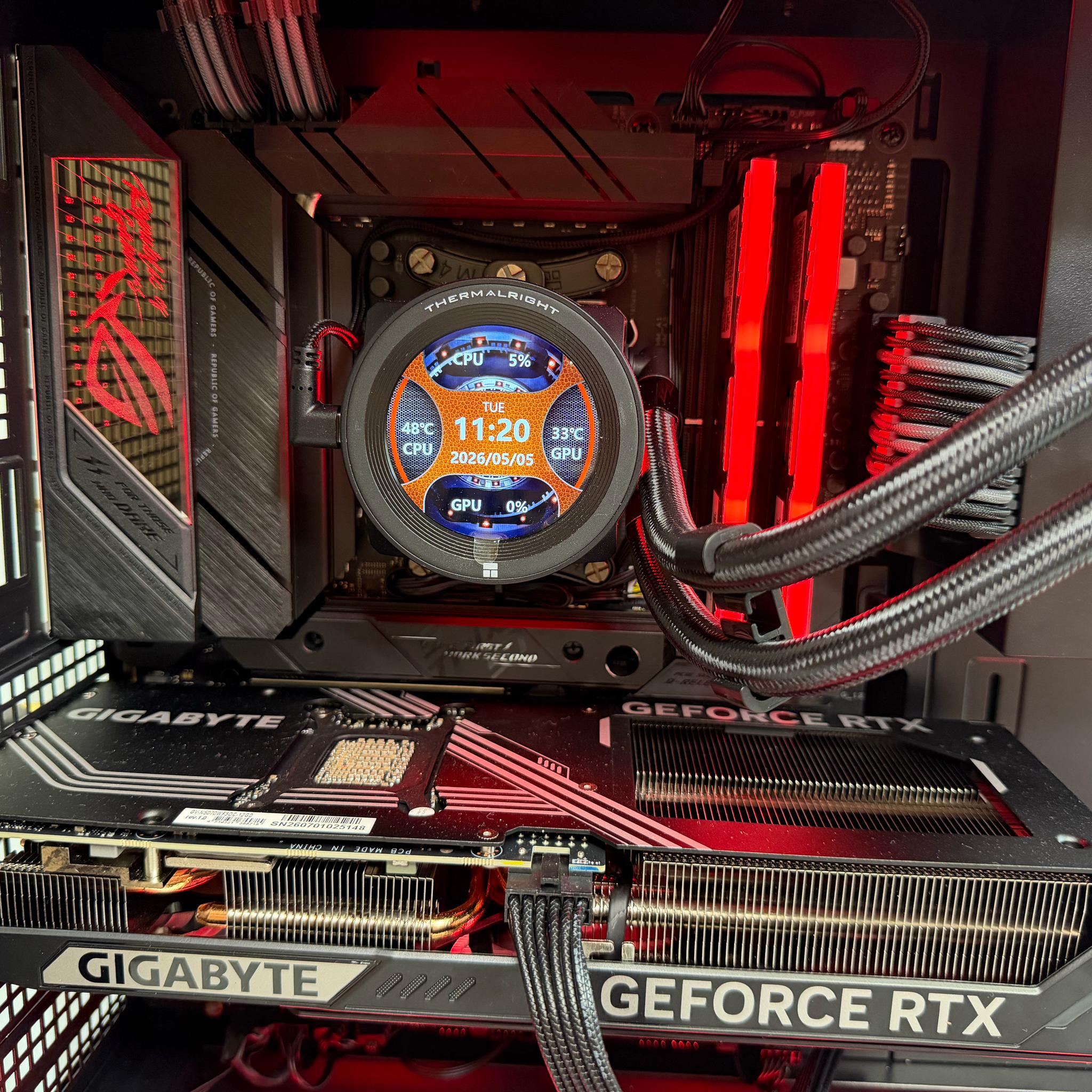Cinder Ascent ROG AM5 Gaming PC AMD 7500X3D RTX 5070 32GB DDR5 1TB NVMe Gen4